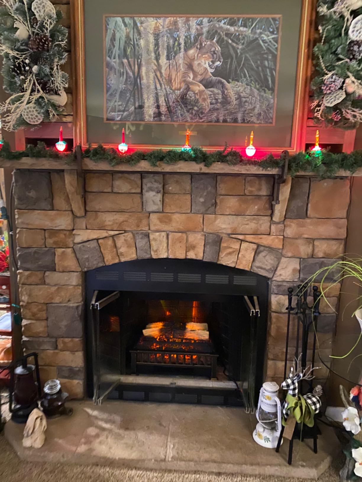 Country Living Electric Fireplace Logs, 27
