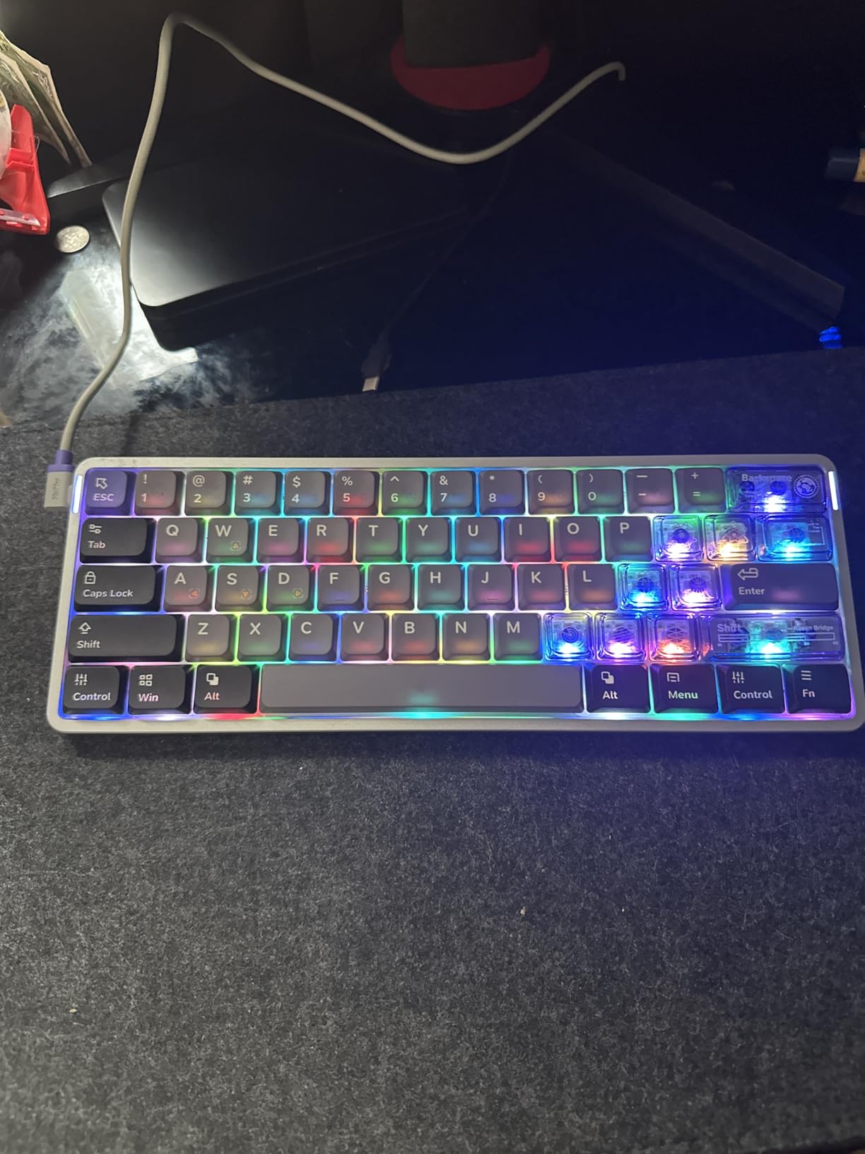 Air60 HE Wired Magnetic Gaming Keyboard, 61 Keys Rapid Trigger, 60% Compact, Actuation Point Adjustable, 8K Hz Polling Rate, Hall Effect Keyboard Low-Profile Magnetic Jade Switch customer photo 1