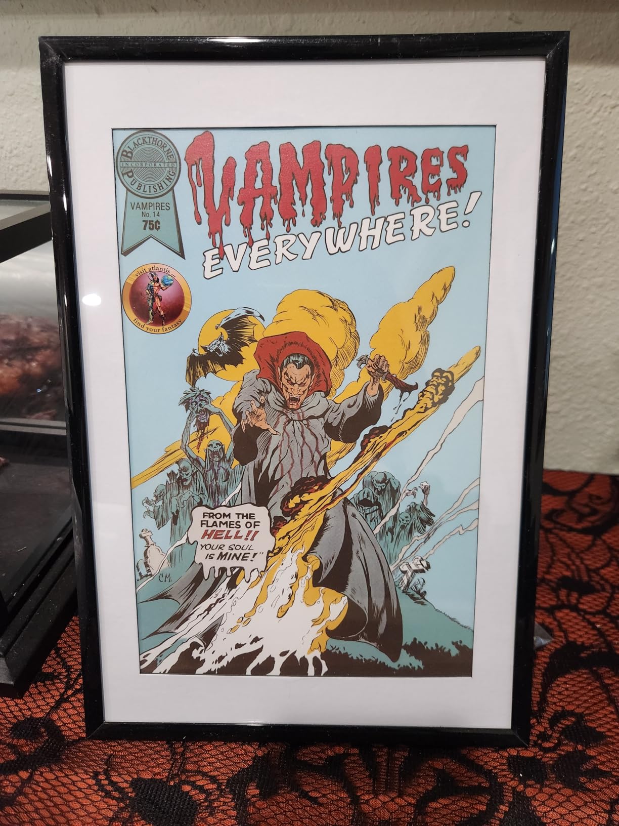 eletecpro Comic Book Frame, Acrylic Cover, Double-sided Mat, Black, 1-Pack | 8x12 Picture Magazine Frame Fits Current Single Comic Book up to 6 3/4