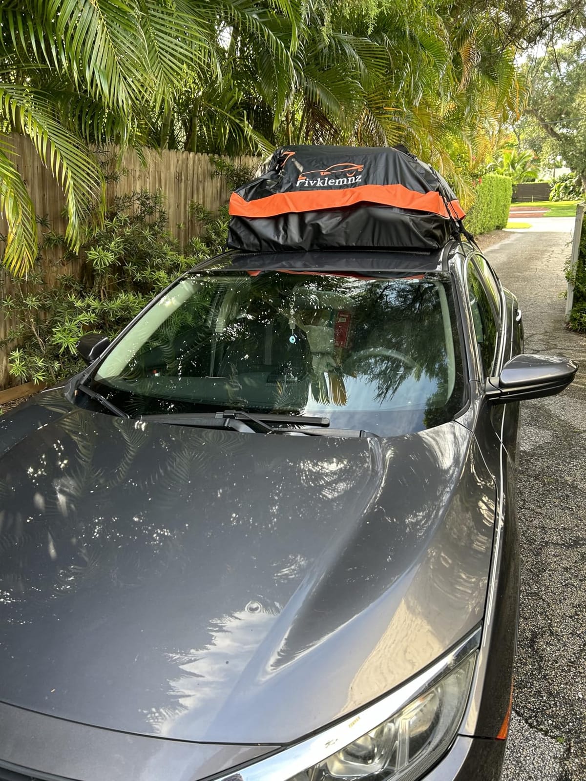 FIVKLEMNZ 30 Cubic Rooftop Cargo Carrier Waterproof Soft Car Roof Bag | for All Top of Vehicle with/Without Rack Includes Topper Anti-Slip Mat + Reinforced Straps + 6 Door Hooks + Luggage Lock customer photo 2