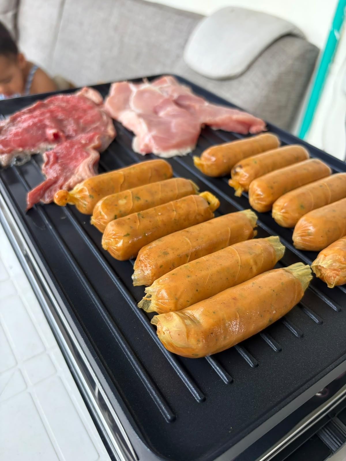 HBN Raclette Table Grill, 2-in-1 Korean BBQ Grill & Electric Griddle, 1300W | 8 Warming Trays, Reversible Nonstick Plate, Crepe Maker with Adjustable Temperature, for Indoor Family Gatherings, Parties customer photo 1