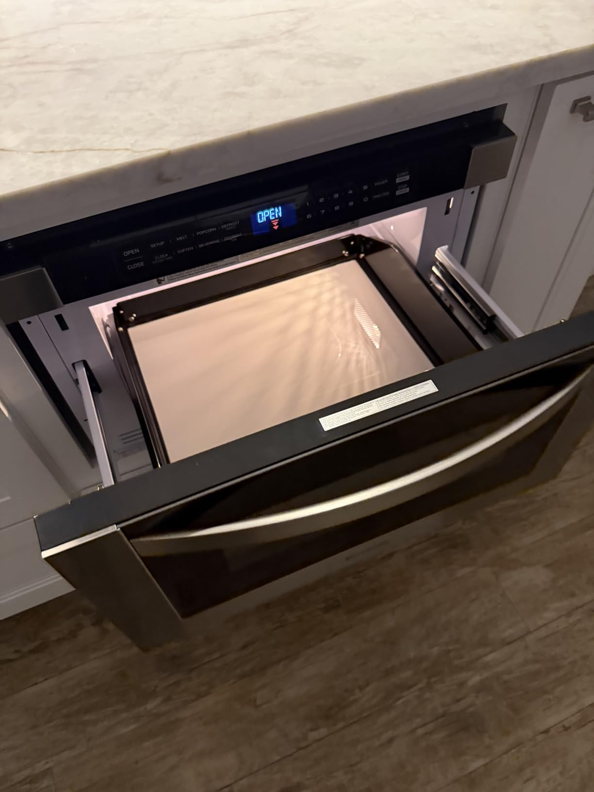 24 Inch Built-in Microwave Drawer, ThermoMate 1.2 Cu. Ft. Microwave Drawer with Automatic Presets, 1000 Watts with 11 Power Levels, Touch Controls, Sensor Cooking, Defrosting Rack, Stainless Steel customer photo 2