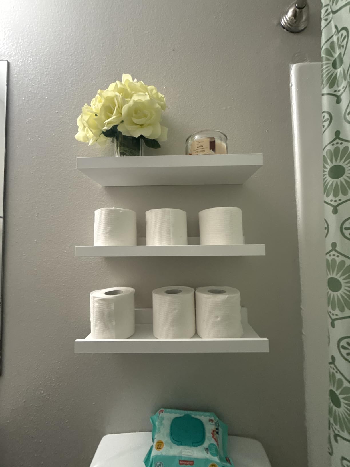 RICHER HOUSE 8-Set Floating Shelves with Lip, Oak Wall Mounted Wood Shelf | Display Picture Ledge Shelf, Anti-drop lip Shelf for Room Wall Decor, Bedroom Bathroom Storage Nursery Hanging Book Shelves customer photo 2