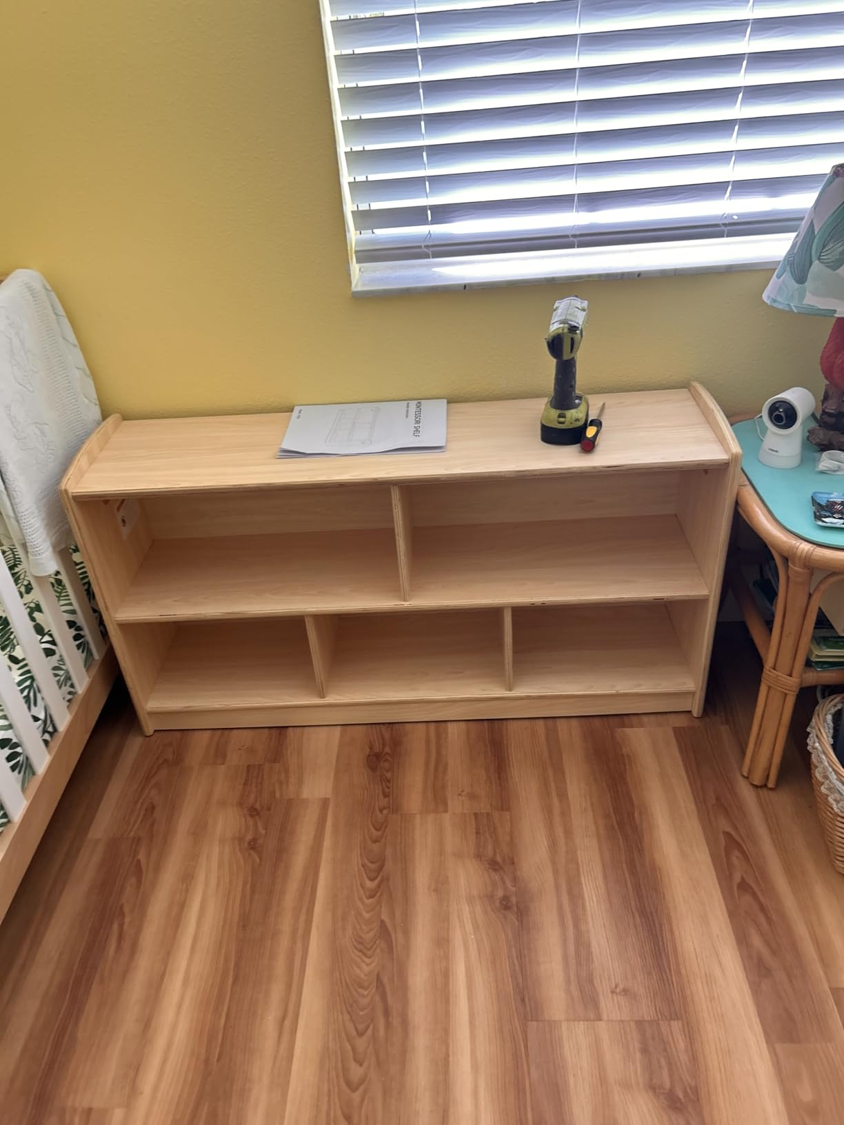 ONBRILL Montessori Shelf, Bookshelf and Toy Storage Organizer for Kids Room | Toddler 2-Tier Wood 5 Cube Bookcase, Children's Furniture of Daycare, Nursery, Classroom, Kindergarten, Playroom (Natural) customer photo 2