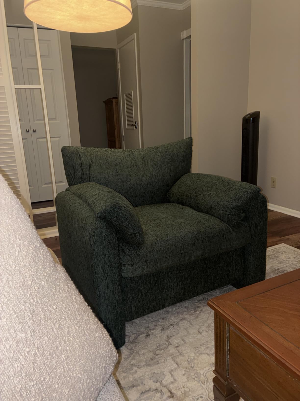 Howjoe Chenille Oversized Armchair, 38.6