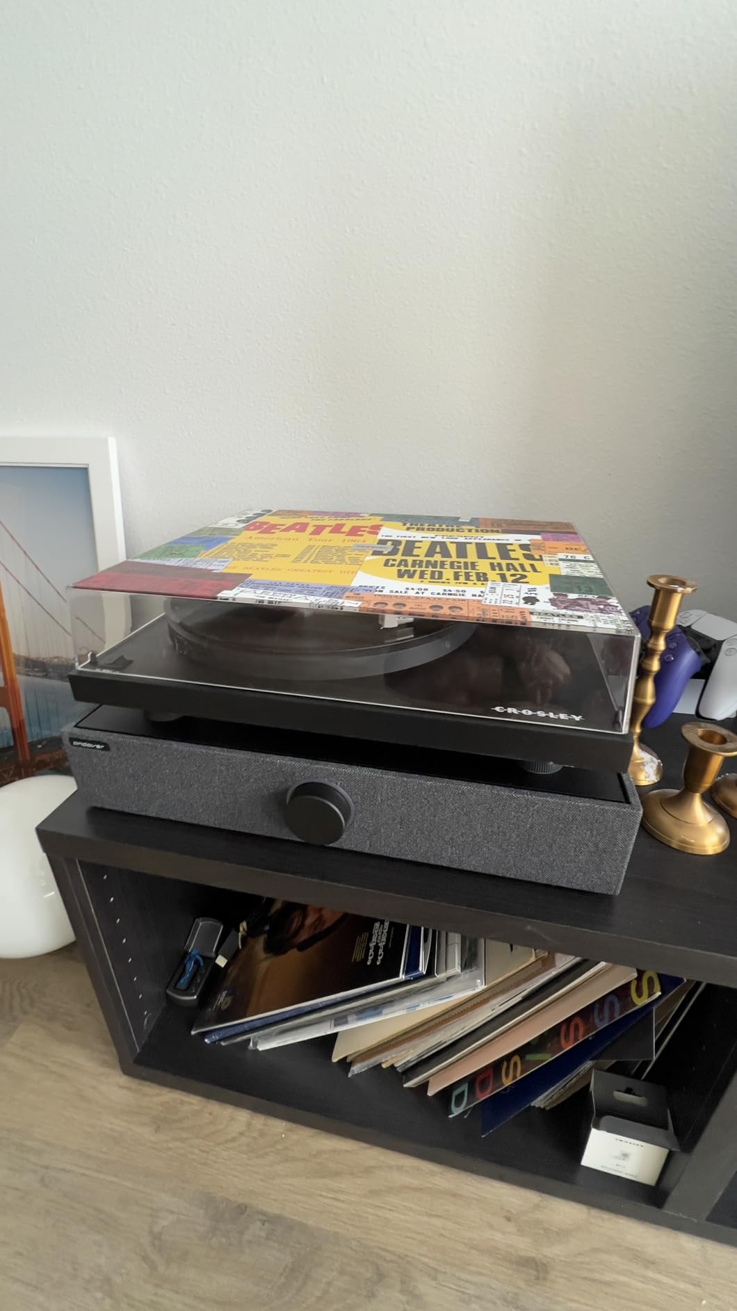 Spinbase 2 Speaker System Designed for Turntables; Phono Input, BT, Analog and Optical Input, ISOGroove Anti-Feedback, with Remote Control (Black) customer photo 2