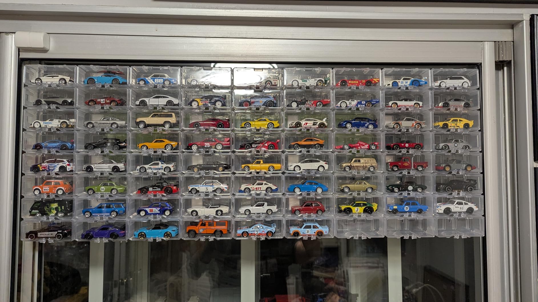 40 Pcs 1/64 Acrylic Model Car Display Case for Hot Wheels, Matchbox, Mini Car | White Transparent Storage Organizer with Snap-On Dust Cover and Stackable Layout for Die-Cast Car Collectibles customer photo 2