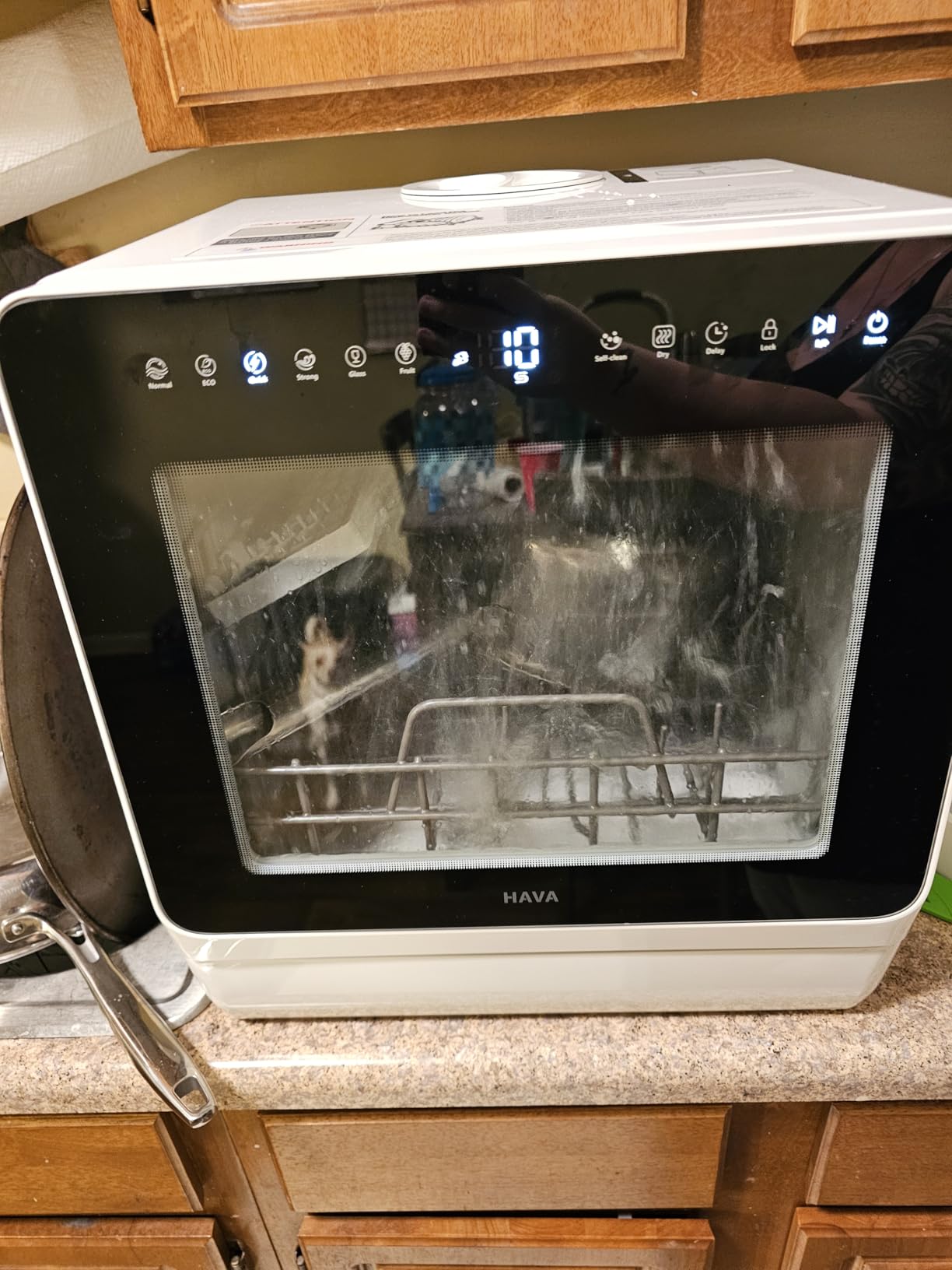 HAVA Countertop Dishwasher with Water Softener & Enhanced Energy Efficiency | Portable Dishwasher with 8 Wash Programs, Child Lock & Delayed Start Function, 5L Built-In Water Tank, No Installation Needed customer photo 2