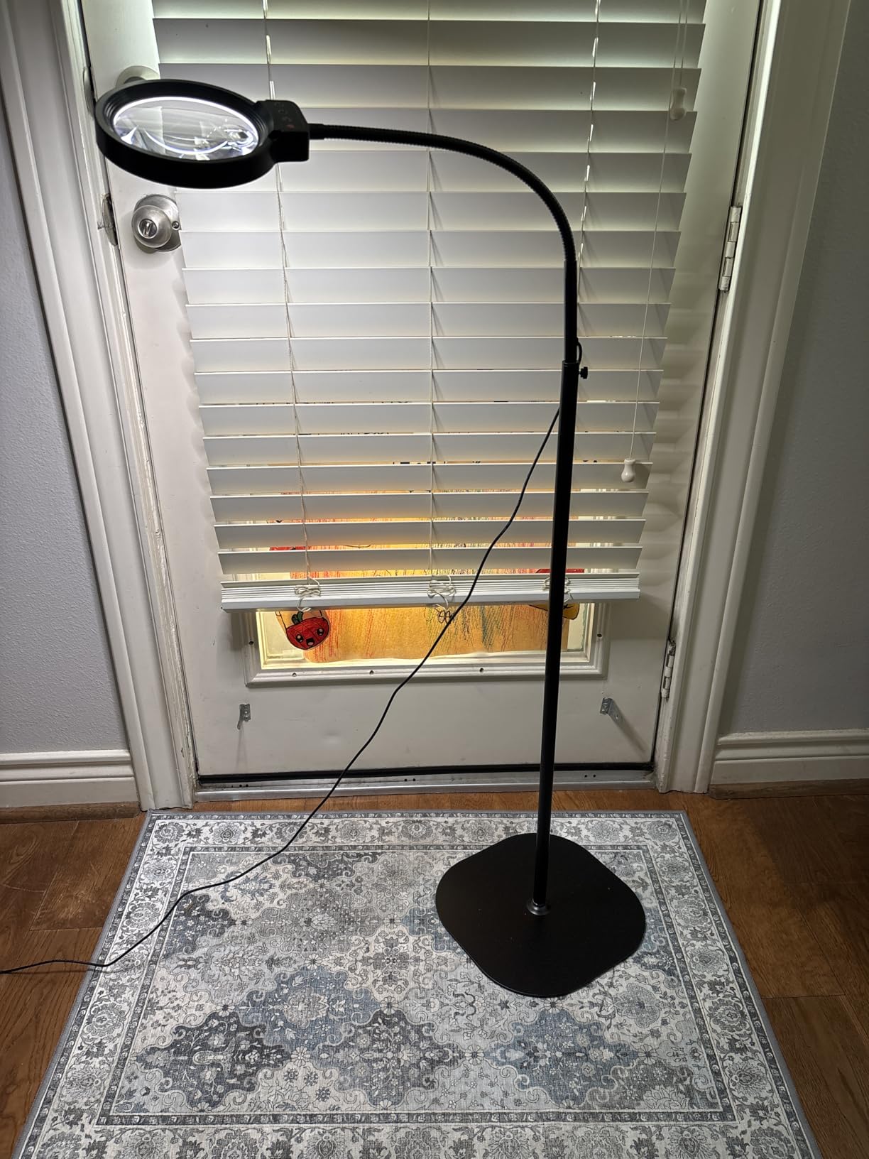 30X 10X Large Floor Magnifying Glass with Light and Stand, 2-in-1 Flexible Gooseneck Floor Magnifying Lamp, 72 LED Lights, 3 Color Modes, Close Work, Sewing, Crafts, Hobbies, Reading customer photo 2