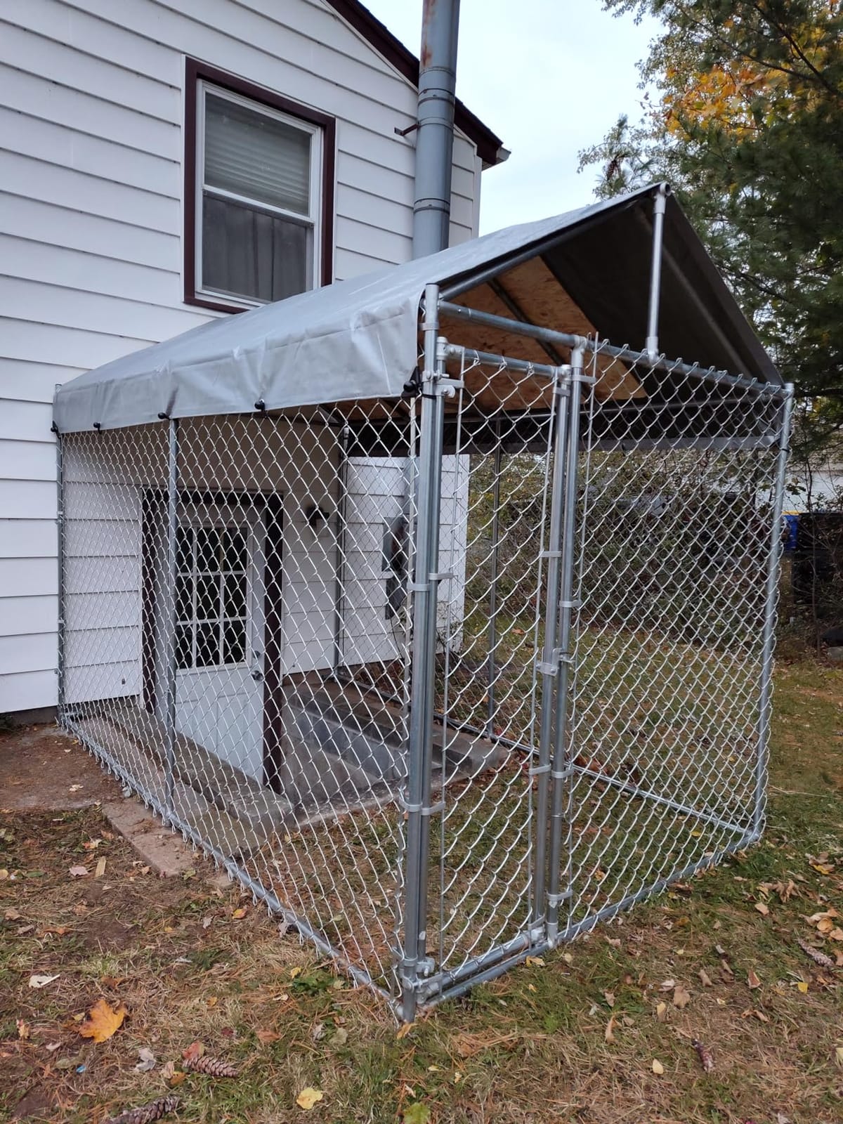 HITTITE Extra Large Outdoor Dog Kennel, 10x10x6.56ft Anti-Rust Dog Kennel Outside with Roof, Galvanized Chain Link Dog Runs for Outside with Secure Lock customer photo 1