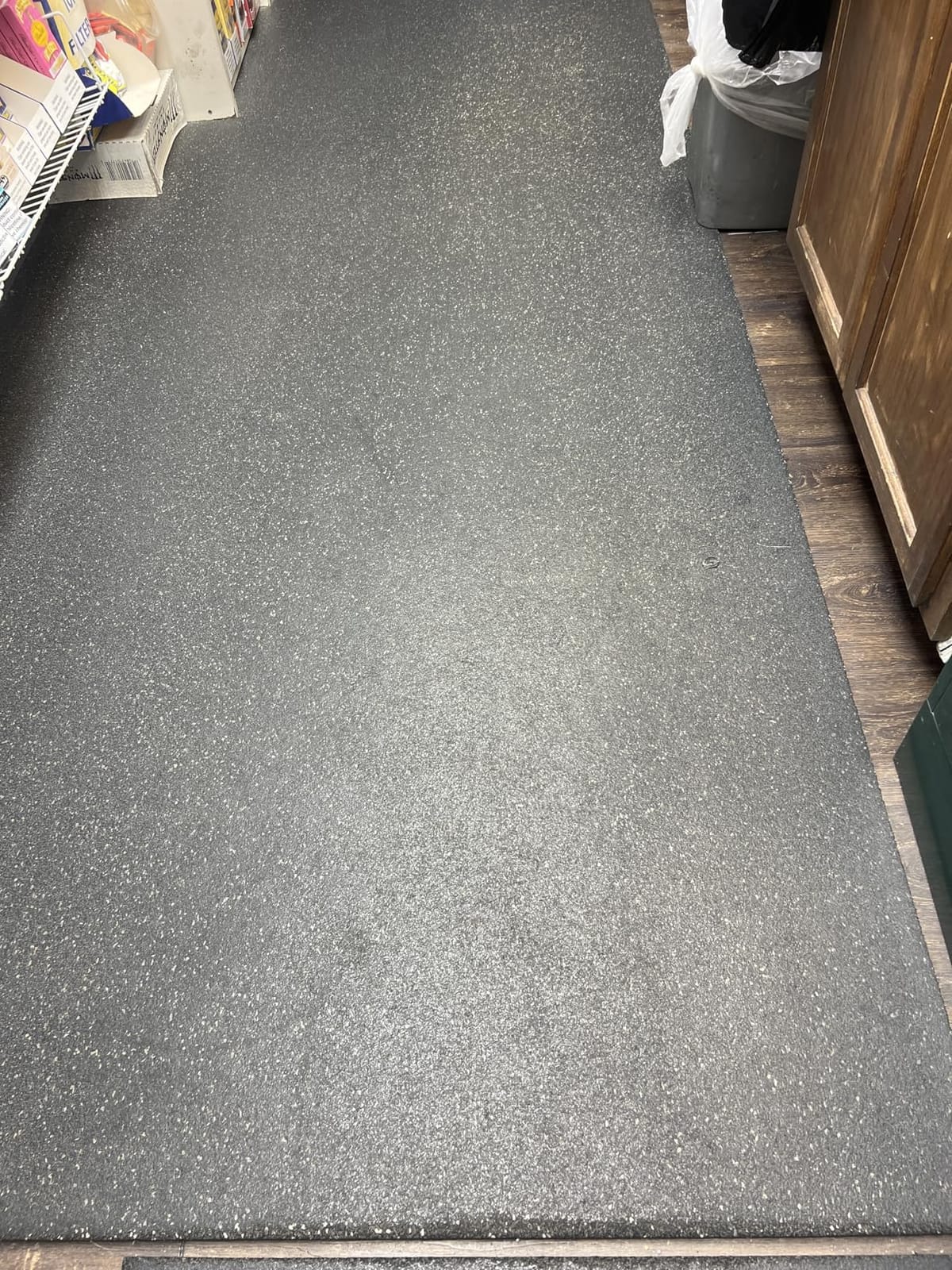 Playsafer Genaflex Rubber Gym Floor Mat, Heavy Duty Commercial Protective Gym Flooring Roll - 8mm Thick (Black, 4' X 4') customer photo 2