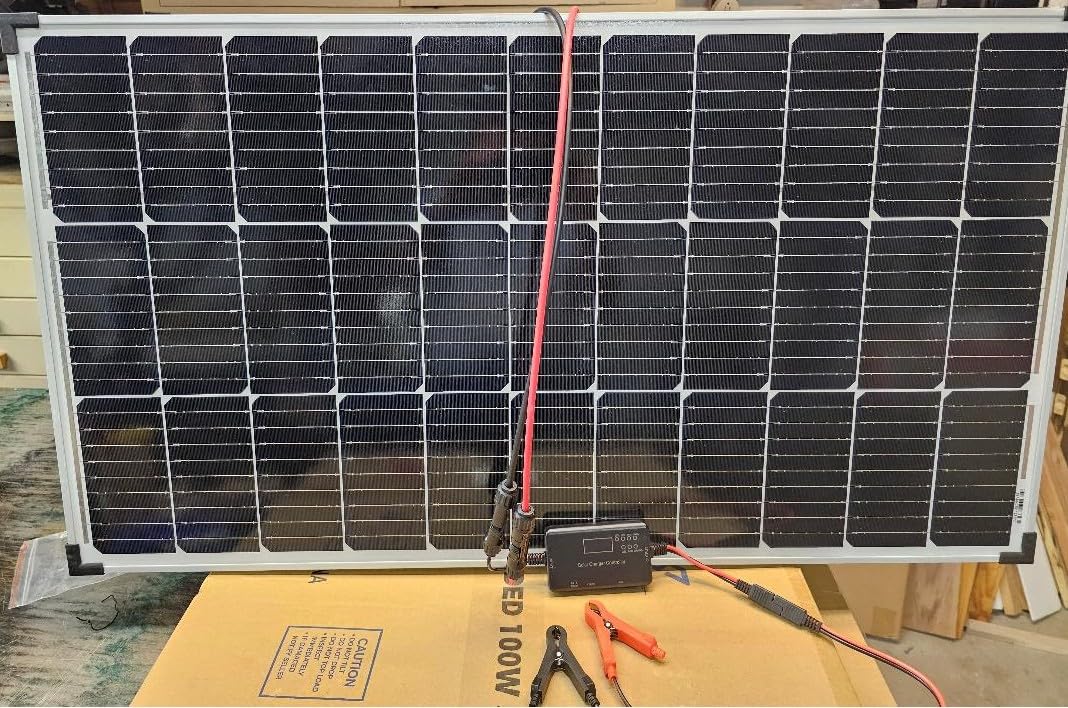 Voltset 100W 12V Solar Panel Kit with 20A Smart Charge Controller | Waterproof, Digital Voltage Display, Smart Safety Protections, for RV Boat Marine Trailer Camper Rooftop Farm Off-Grid customer photo 1