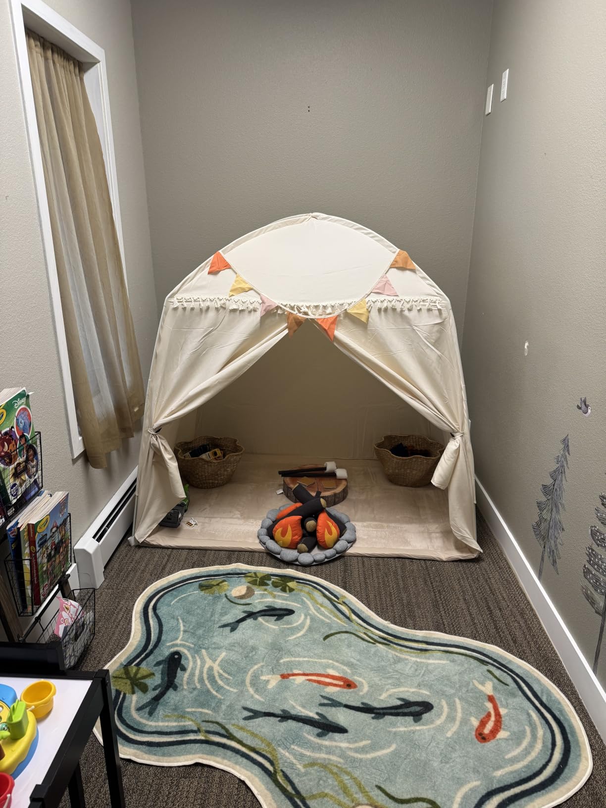 Sumbababy Large Teepee Tent for Kids - Tent for Kids Indoor Kids Teepee for Boys & Girls - Playhouse Inside Canopy Bed for Playroom Gift Toys (Cream) customer photo 1