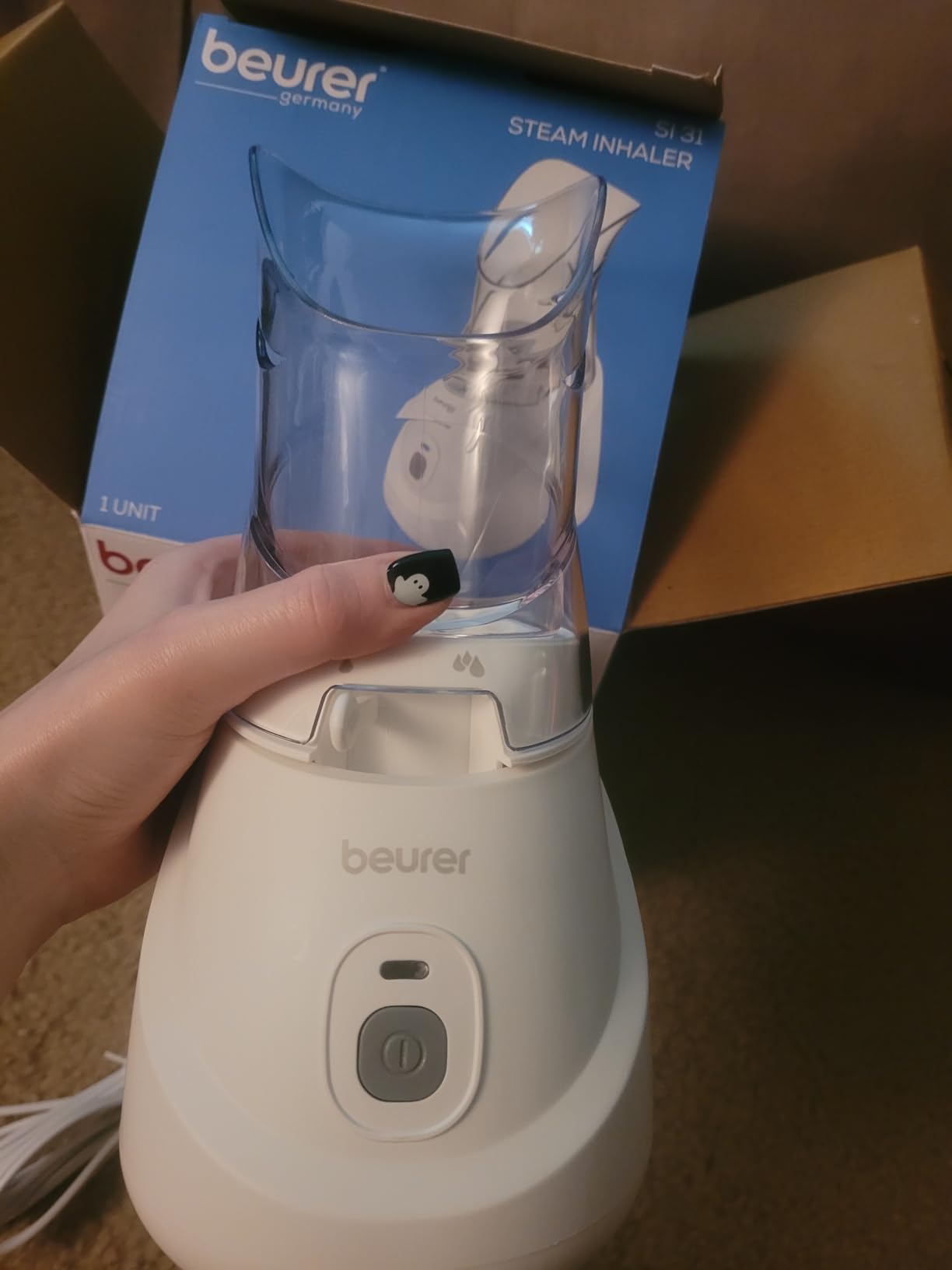Beurer SI31 Steam Inhaler for Drug-Free Cough & Cold Sinus Relief, Naturally Soothes Nasal & Throat Passages, with Universal Mask & Variable Steam Control, FSA/HSA Eligible customer photo 1