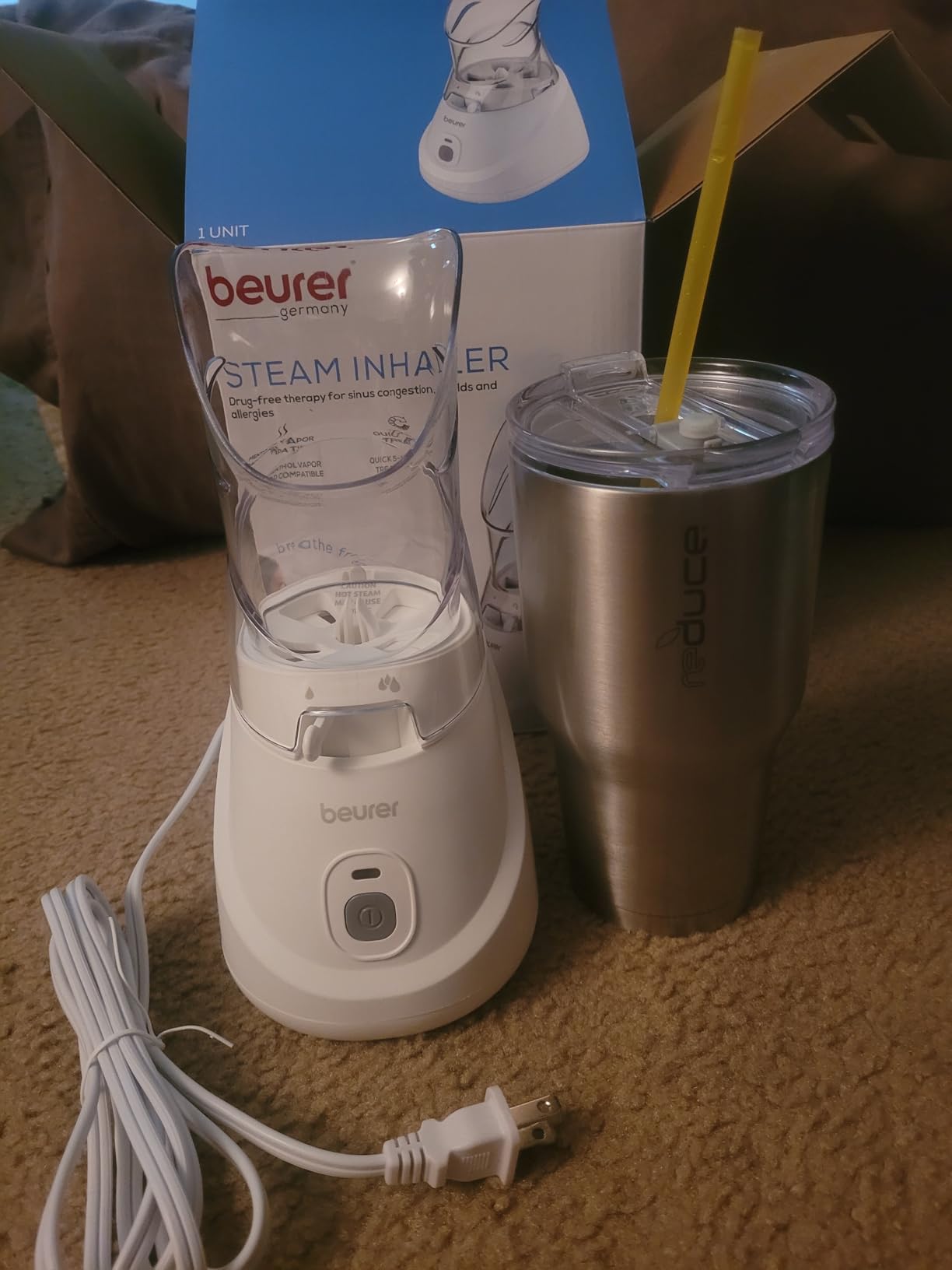 Beurer SI31 Steam Inhaler for Drug-Free Cough & Cold Sinus Relief, Naturally Soothes Nasal & Throat Passages, with Universal Mask & Variable Steam Control, FSA/HSA Eligible customer photo 2