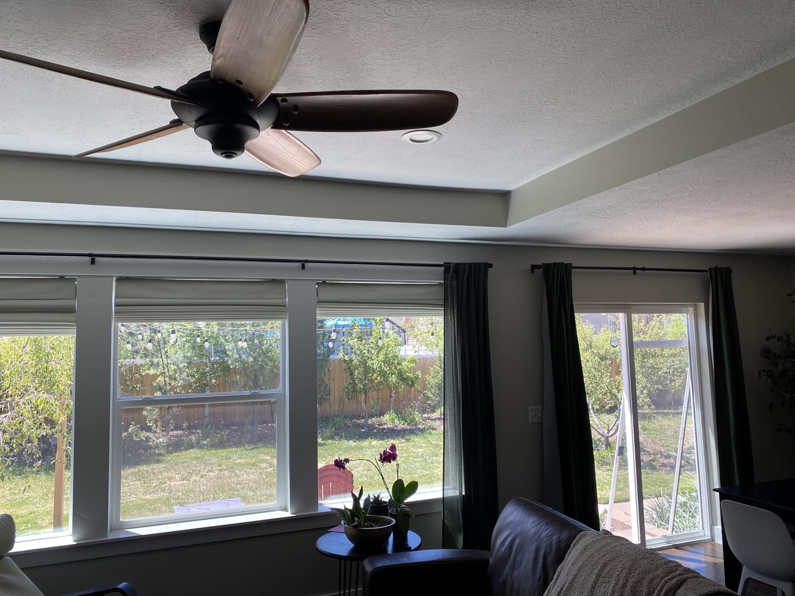 Extra Long Curtain Rods for Windows 120 to 240 Inches, Adjustable 1 Inch Black Curtain Rod for Outdoor Indoor, Modern Heavy Duty Drapery Rod, Room Divider 200 Inch Rods, All Metal, Easy Install customer photo 2