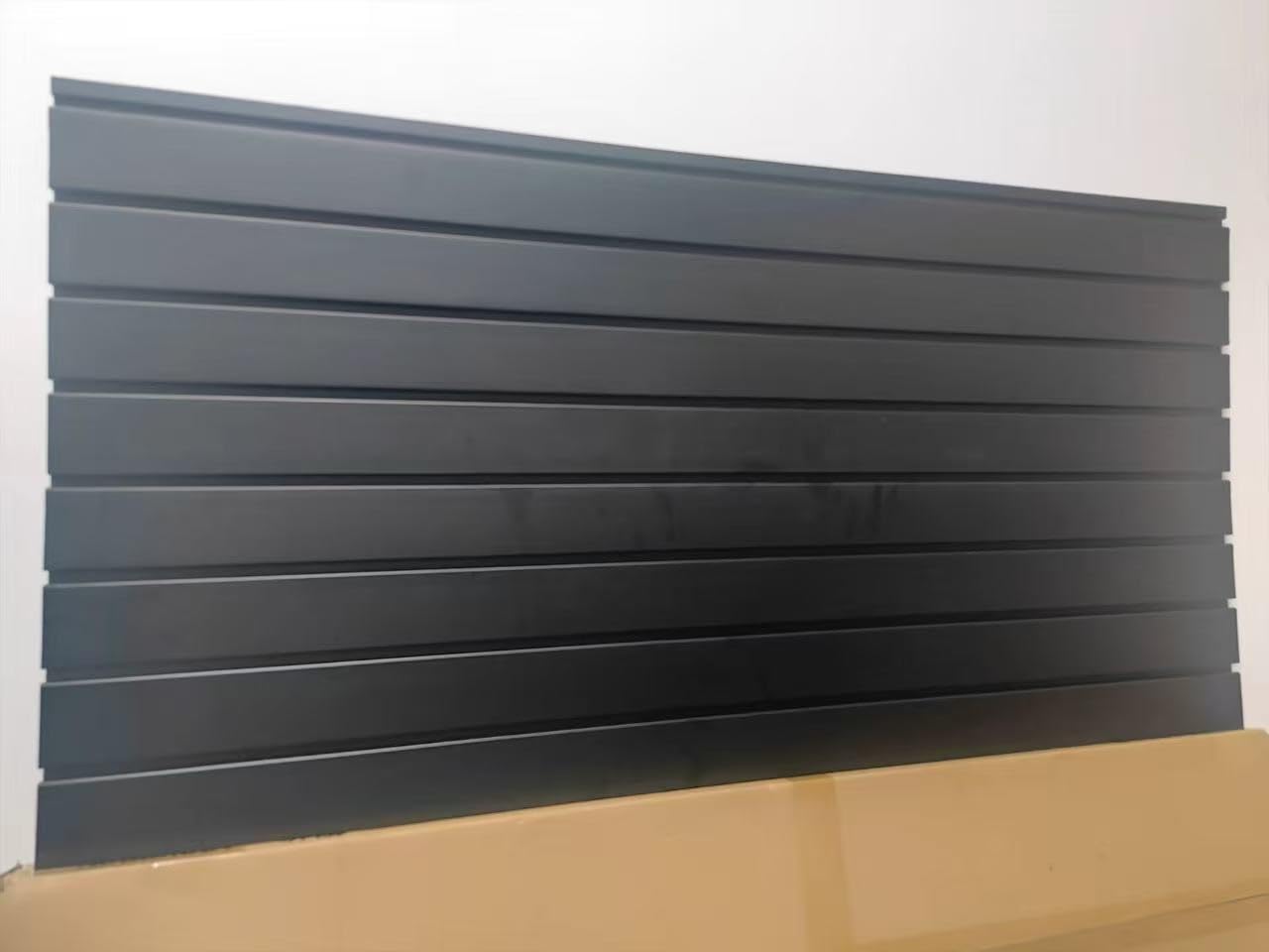 Slat Wall Paneling 4 x 8ft Garage Organizer PVC Wall Panels Black Heavy | SGS Certified Interlocking Slatwall Panels, Easy DIY Install, 3 Hooks Included, 32 Sq Ft, Tool Organizer Wall Mounted Storage customer photo 2