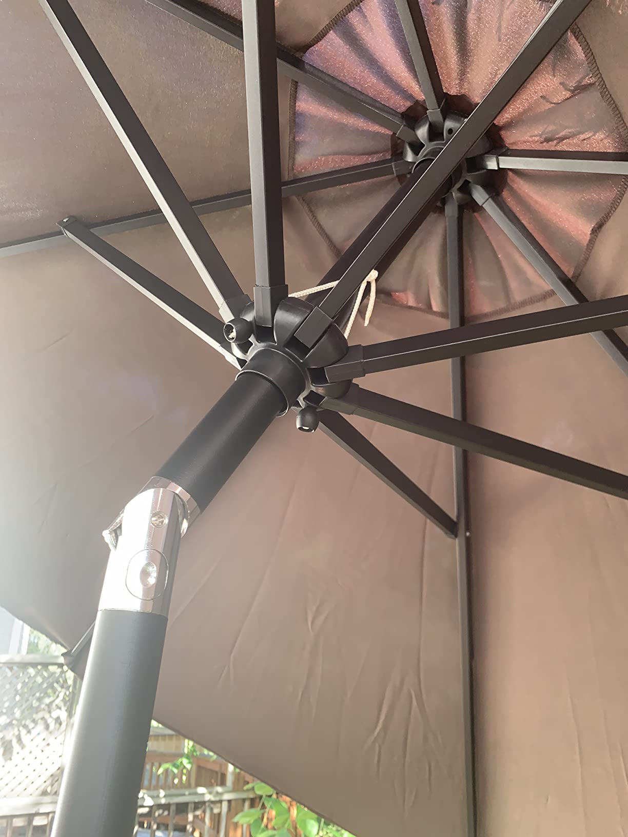 ABCCANOPY OLEFIN 5-Year No Fading 9FT Patio Replacement Canopy (Burgundy) - Canopy Only, Fade & UV Resistant Fabric, Wind Air Vent. Fits 9ft 8-Rib Umbrella, Easy Setup With Storage Strap customer photo 2