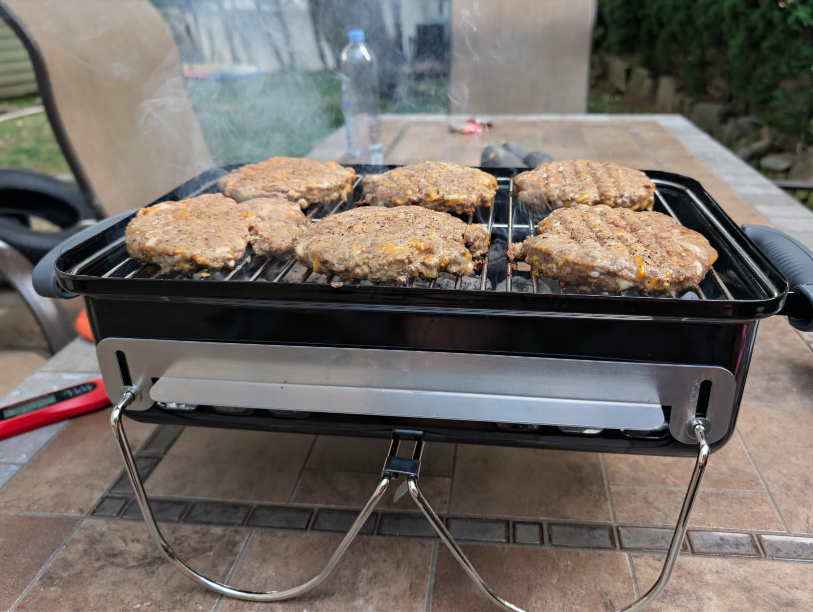 Weber Go-Anywhere Charcoal Grill - Compact Portable BBQ Grill for Camping, Tailgating & Outdoor Cooking with 2-Piece Cooking Grate & Precise Airflow Dampers customer photo 1