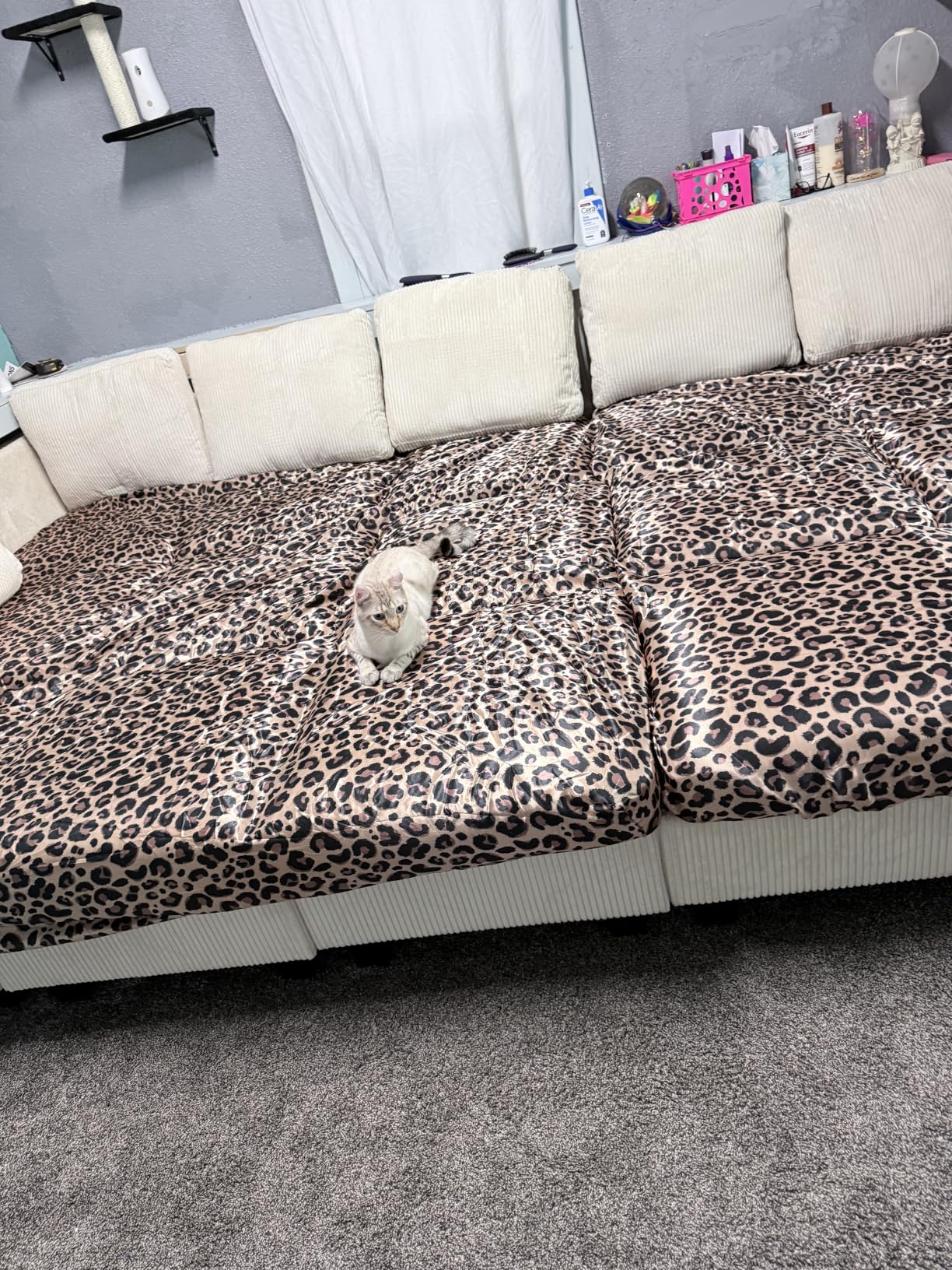 Belffin Corduroy Modular Sectional Sofa 9 Seat Convertible Sectional Sleeper Sofa Bed with Storage Ottomans Modular Sectional Couch Bed for Living Room Beige customer photo 1