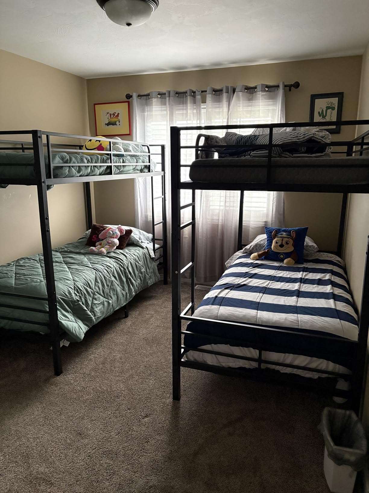 Full Over Full Metal Bunk Bed Frame, Heavy Duty Design, Black | Safety Guardrails & Ladder with Durable Metal Slats, No Box Spring Needed, Space-Saving Bed for Adults and Teens customer photo 1