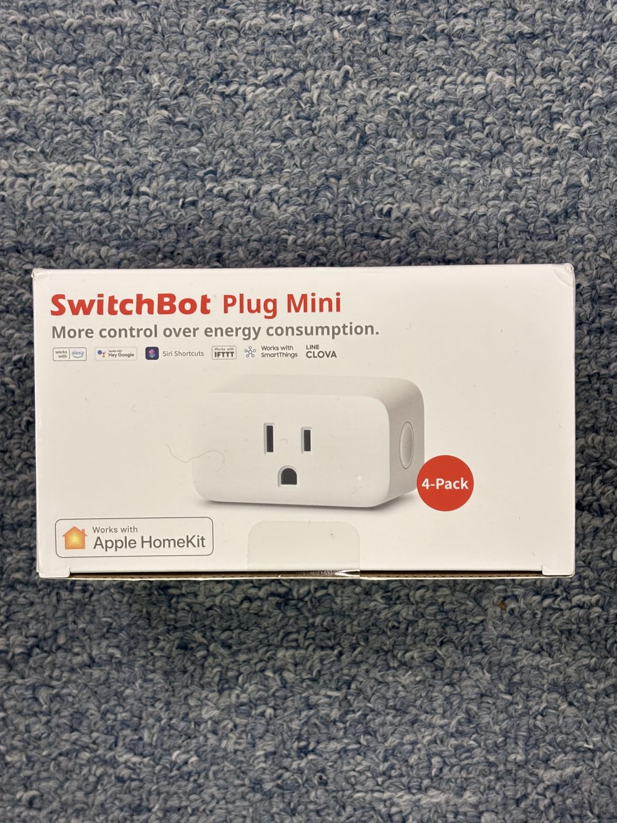 SwitchBot HomeKit Smart Plug Mini 15A - No Hub Required, Energy Monitoring, WiFi (2.4GHz), Works with Siri, Alexa, Google Home, Energy Saving & Automation customer photo 1