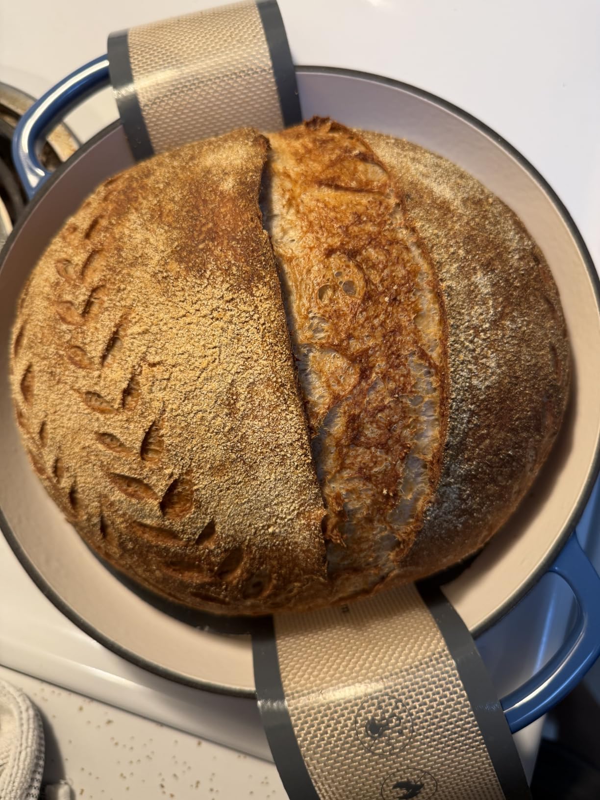 EDGING CASTING Enameled Cast Iron Dutch Oven Pot with Lid, Round Bread Oven for Homemade Sourdough Bread Baking, 6 Quart, Seasalt customer photo 1