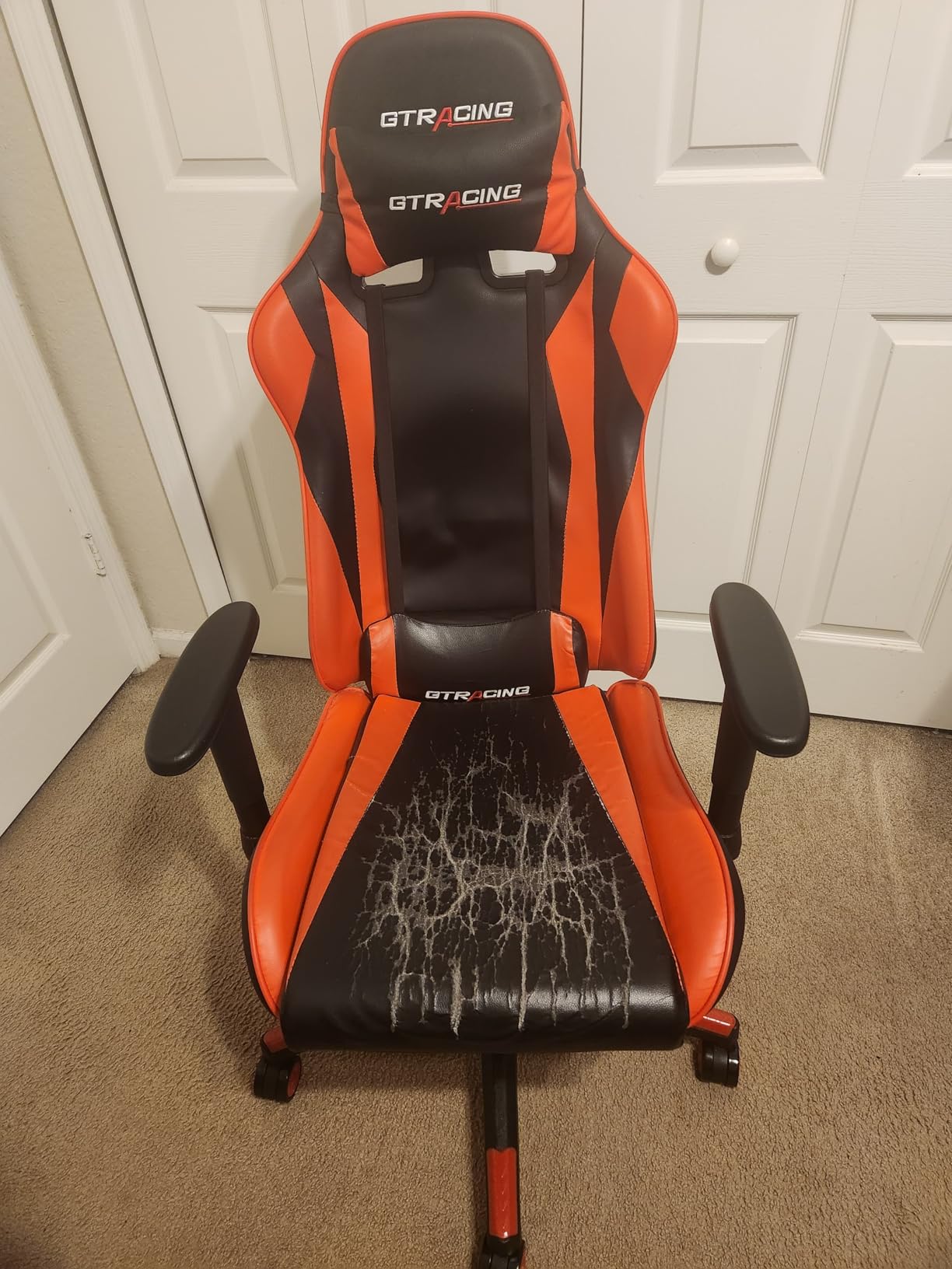 GTPLAYER Gaming Chair with Footrest, Ergonomic Computer Game Desk Chair, Reclining Gamer Chair Seat Height Adjustment, Swivel Rocker with Headrest and Lumbar (Blue) customer photo 2