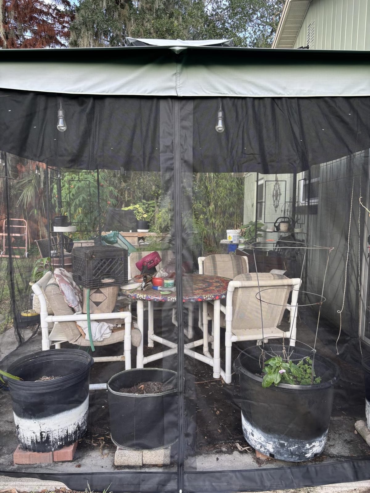 COWVIE Gazebo Replacement Netting Screen, 12' x 16' Universal Gazebo 4-Panel Mosquito Sidewalls with Double Zippers for Outdoor Patio (Only Netting) customer photo 2