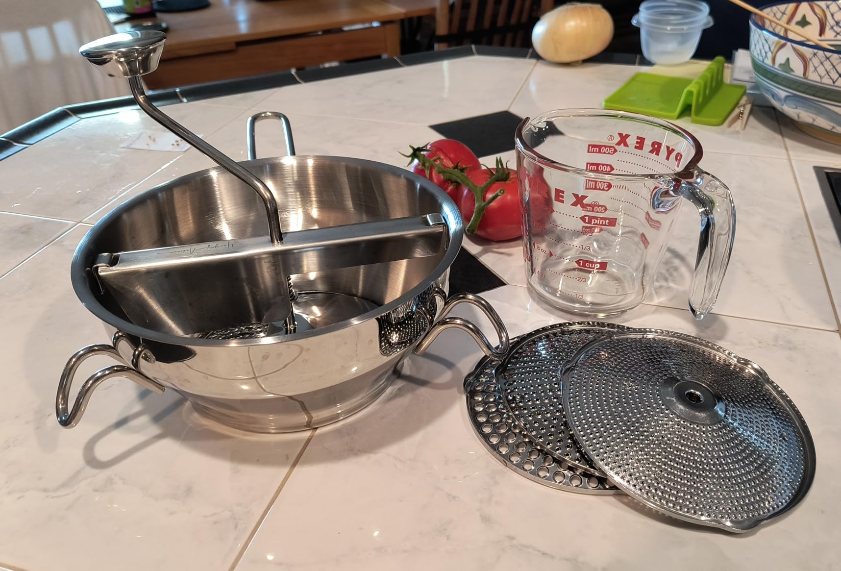 Hungry Artisan 4-Disc Food Mill for Jams, Purees & Silky Sauce | Stainless steel, ergonomic rotary crank; also for tomato sauce, canning, applesauce, baby food & mashed potatoes customer photo 1