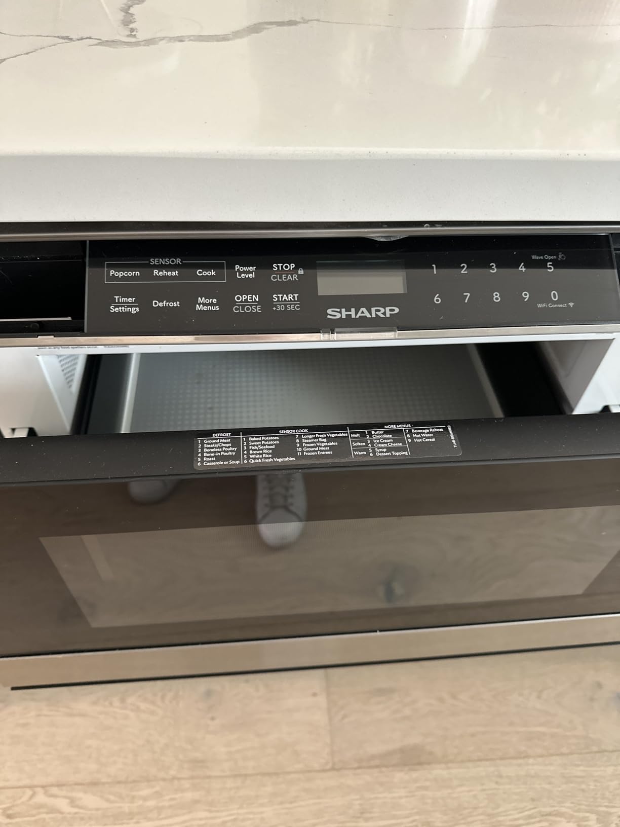 Sharp SMD2479JS 24 in. 1.2 cu. ft. Built-In Smart Microwave Drawer Oven, Easy Wave Open, 1.2 Cubic Feet, 950 Watt, Works with Alexa Certified customer photo 1