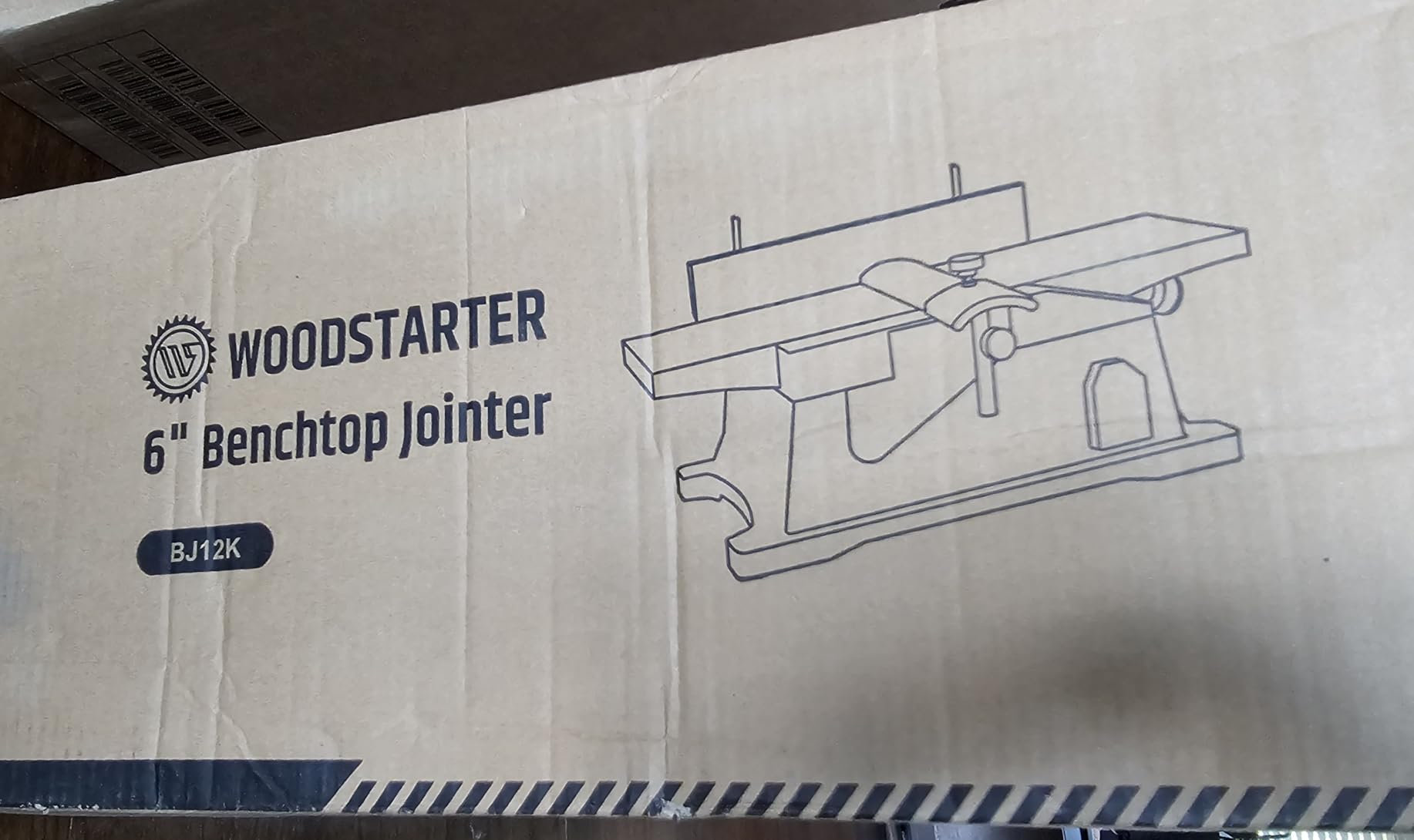 6-Inch Benchtop Jointer with 15 Amp Motor, 12000 RPM Cutting Speed, Adjustable Fence 90-135°, Up to 1/8