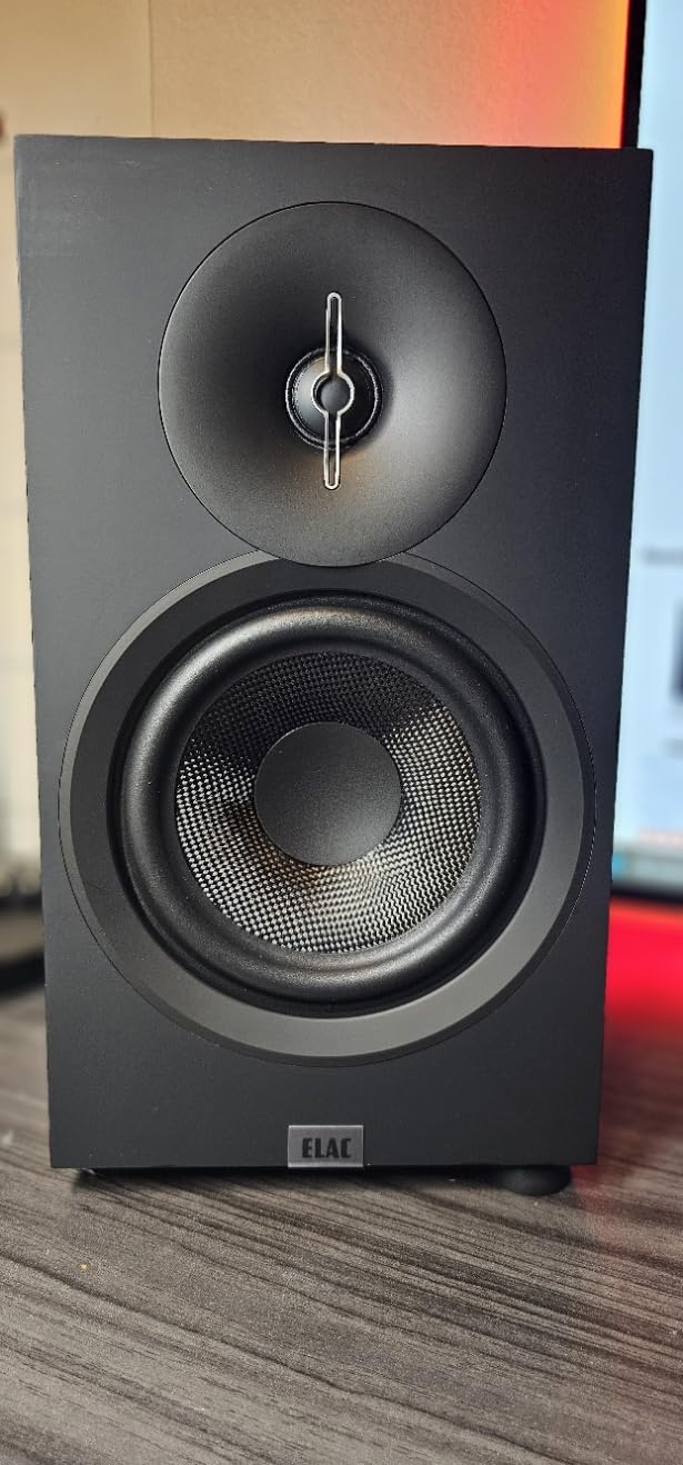 ELAC Debut 3.0 DB63-WN Bookshelf Speakers, Walnut (Pair) - 1