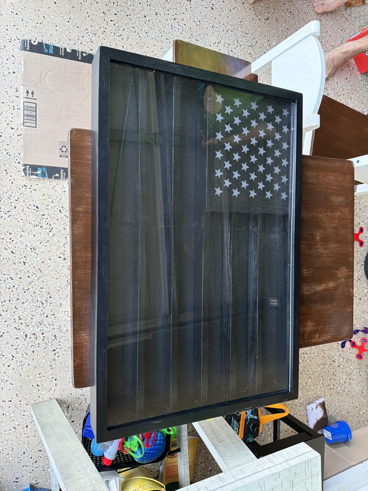 Challenge Coin Display Case, Lockable Military Coin Holder Cabinet | Removable Star Board & HD Tempered Glass Door (27.6