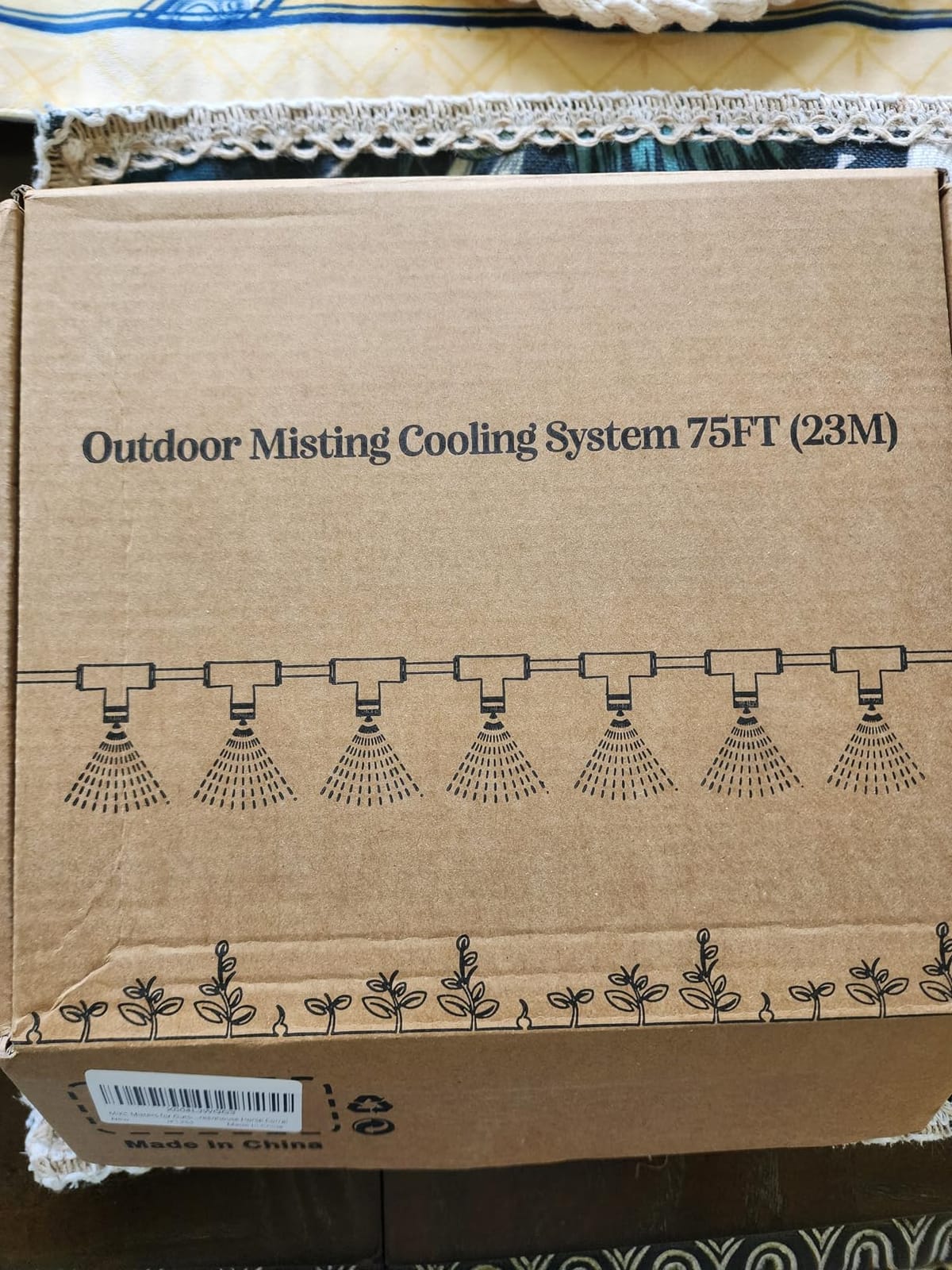 MIXC Misters for Outside Patio, 75FT (23M) Misting Line+23 Mist Nozzles+3/4