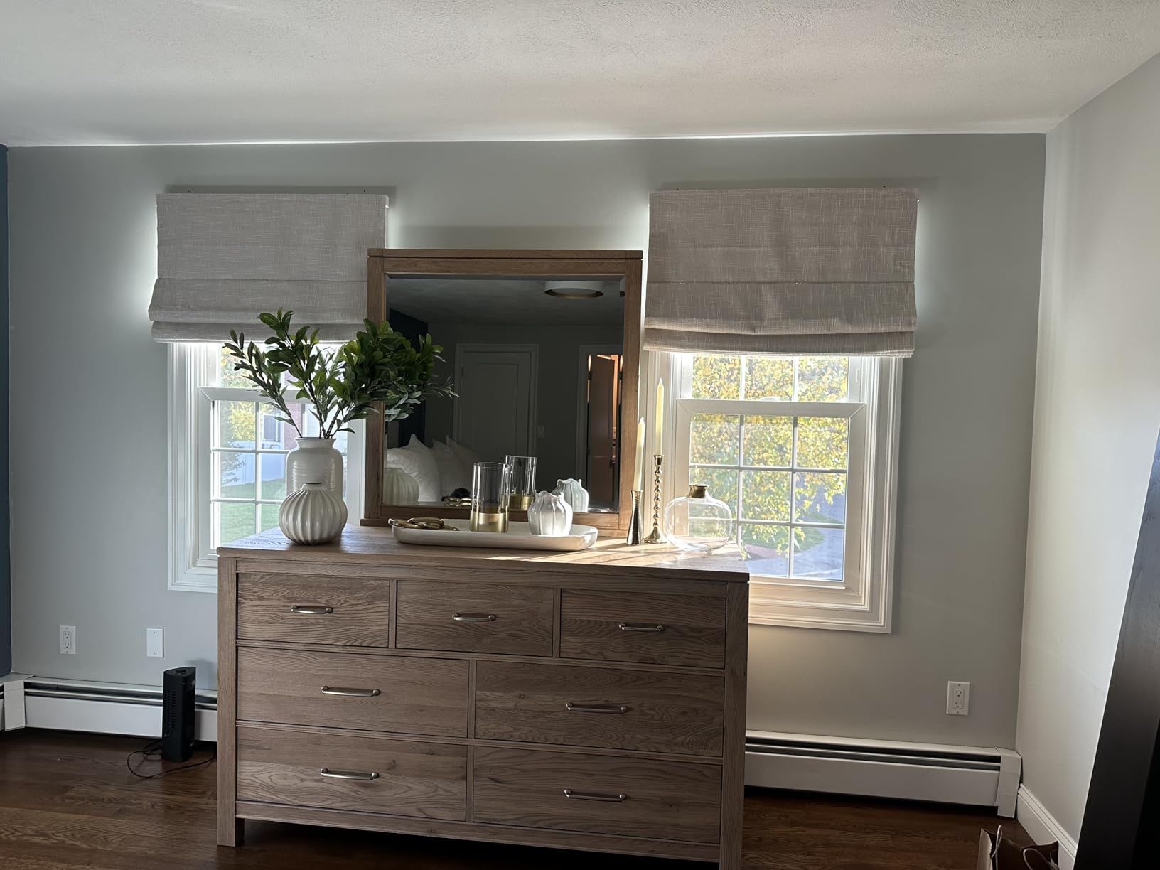 Madison Park Roman Shade, Blackout Blinds Thermal Insulated, 34x64 Linen customer photo 1