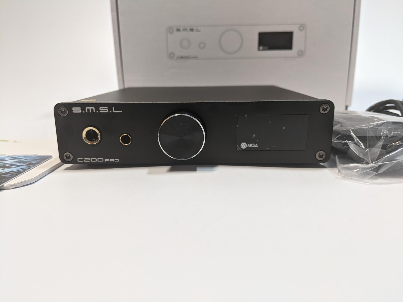 SMSL C200 PRO DAC Headphone Amplifier, ES9039Q2M XU-316 HiFi MQA DAC Amp, DSD512 32Bit/768kHz, Type C USB/Opt/Coax/Bluetooth to RCA/TRS/4.4mm/6.35mm Headphone Amps for Gaming PS5/Switch/PC customer photo 1