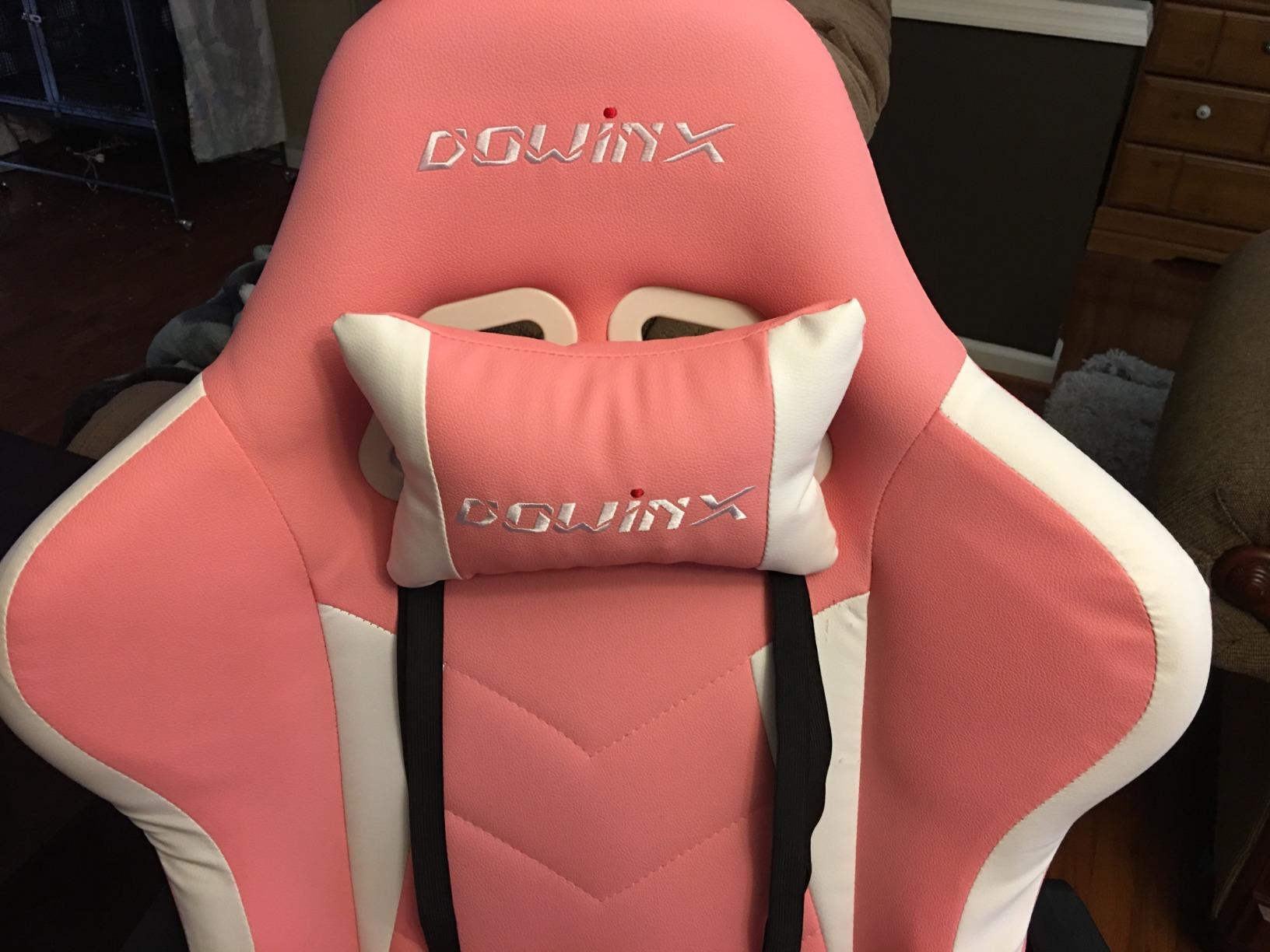 Dowinx Gaming Chair Big and Tall, Ergonomic Game Chair for Adults with Footrest and Massage Lumbar Support, High Back Computer Gamer Chair PU Leather, 350Lbs, for Office, Home, Brown customer photo 1