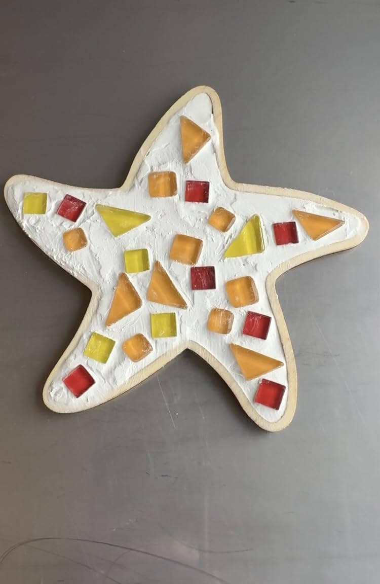 Little Jupiter DIY Mosaic Kit - Builds 4 Different Sea Mosaic Art Pieces - Kids Art Set Activity for Ages 8-12 customer photo 2