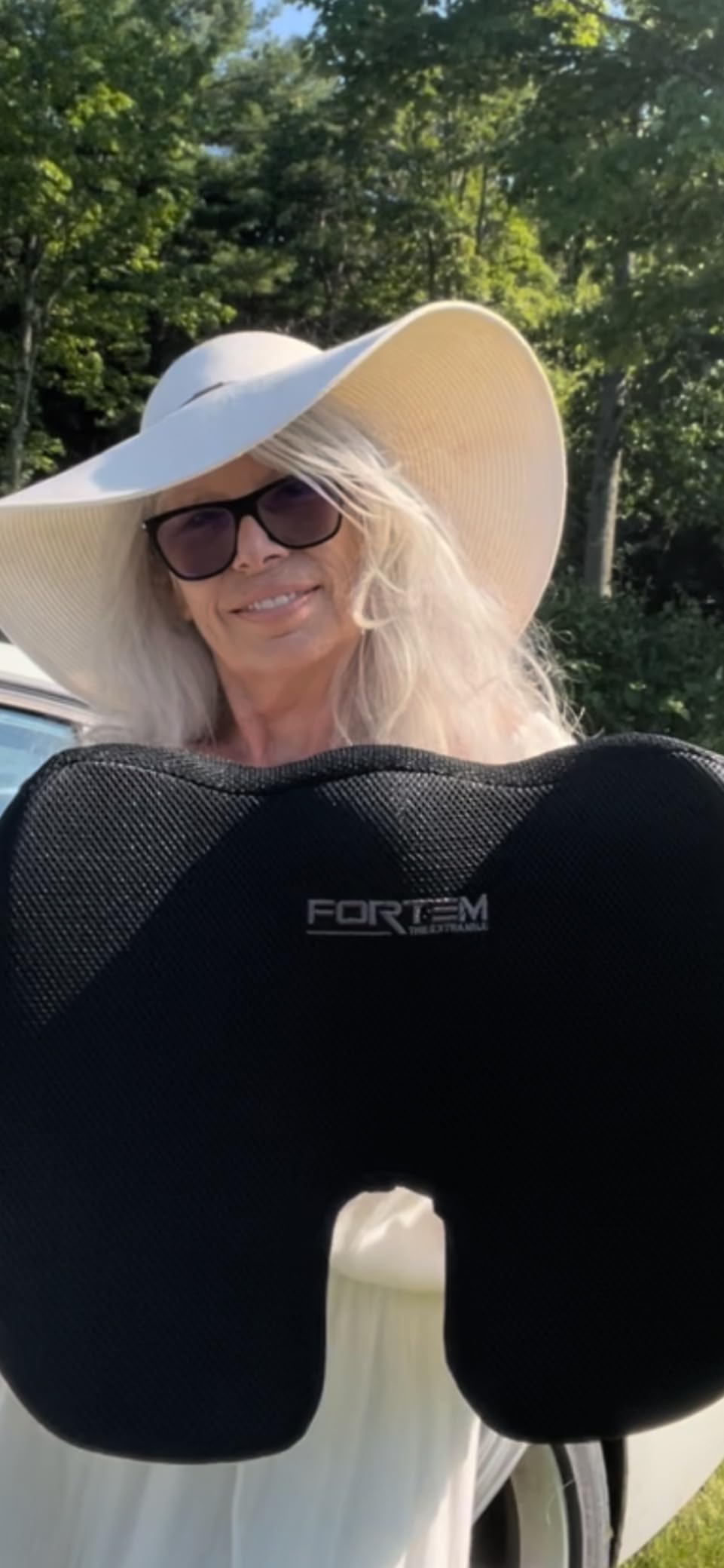 FORTEM Seat Cushion, Office Chair Cushion for Tailbone Sciatica Pain Relief | Memory Foam Pillow for Car | Ergonomic Design | Washable Cover | Non Slip | Black customer photo 1
