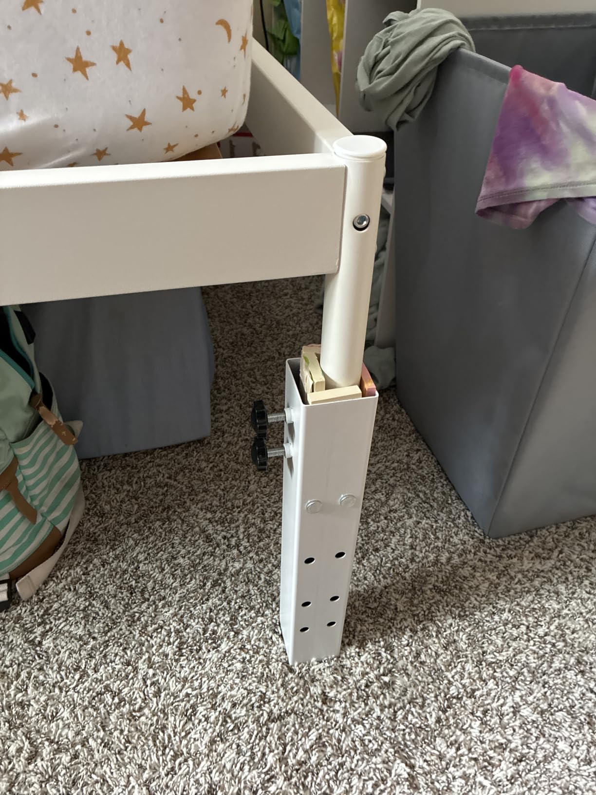 2025 Up-Grade 4 Pack Carbon Steel Dorm Bed Riser 3.15
