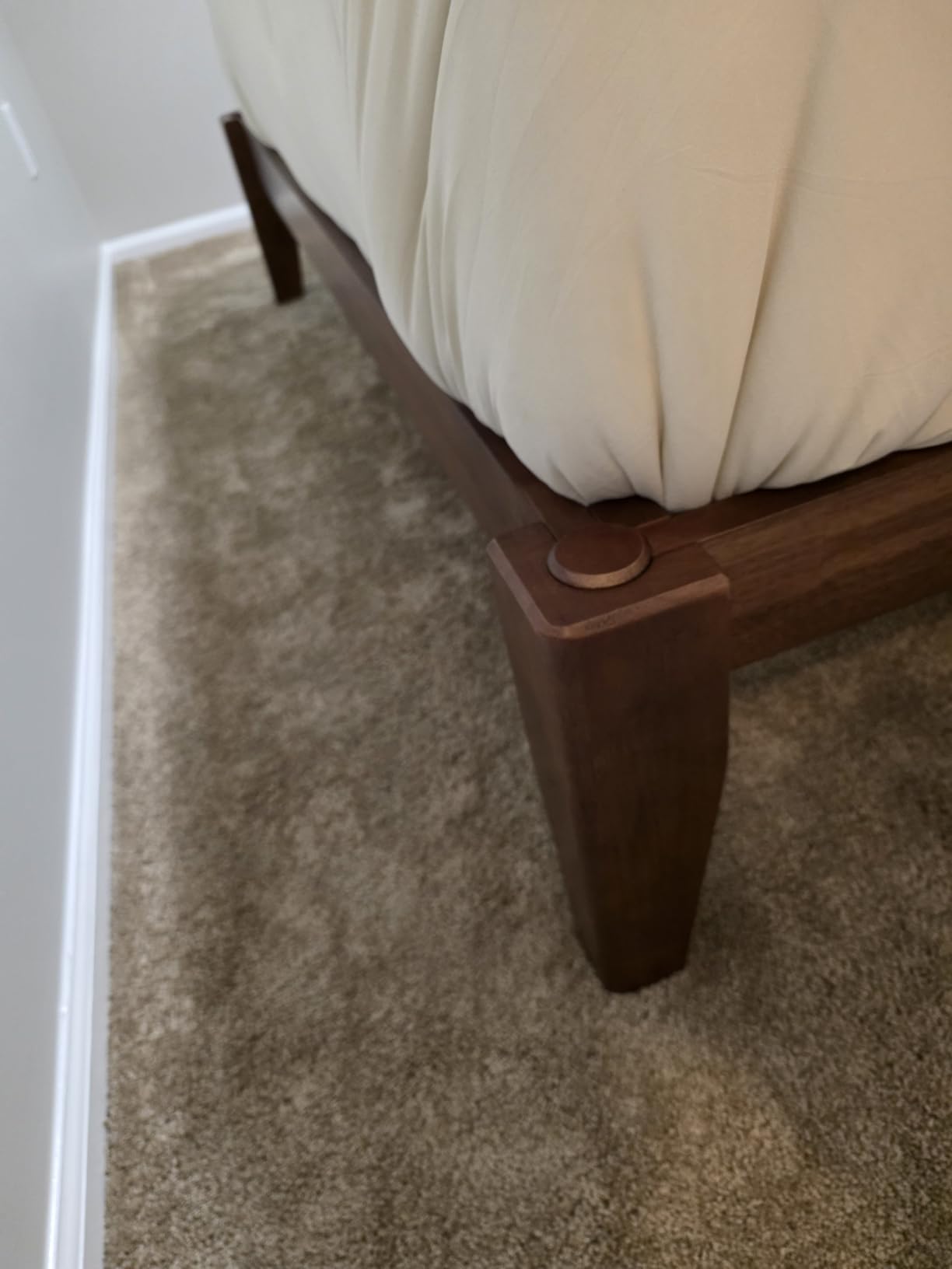 Thor Premium Solid Wood Bed Frame Queen, Japanese Joinery Bed Frame with Wood Slat Support, Platform Bed, No Box Spring Needed, Easy Assembly, Minimalist & Modern Style (Light Oak) customer photo 1
