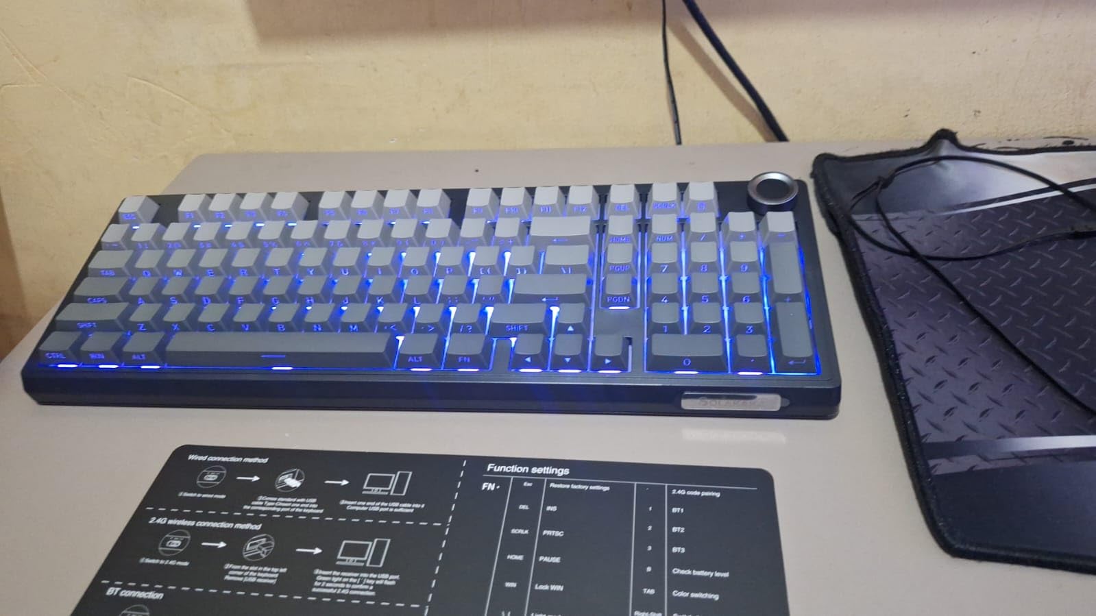 SOLAKAKA KI99 Pro 96% Wireless Mechanical Keyboard, RGB Gaming Keyboard, Hot-Swappable Pre-Lubed Switches, Gasket Structure Creamy Keyboards (Gradient-Black, Non-Silent Version) customer photo 2