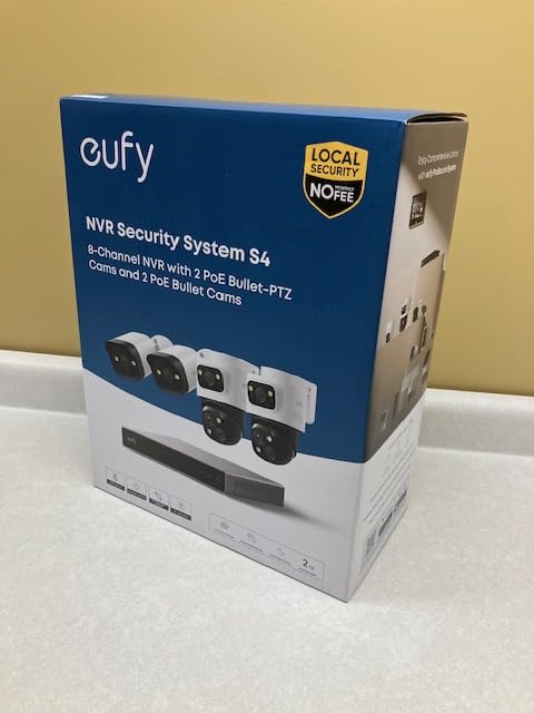 eufy PoE NVR System S4, 4-Cam, 2TB HDD, PoE Wired | 24/7 Recording, Up to 16CH, 2 Bullet-PTZ + 2 Bullet Cams, 360° PTZ, AI Auto Framing & Tracking, Smart Video Search customer photo 1