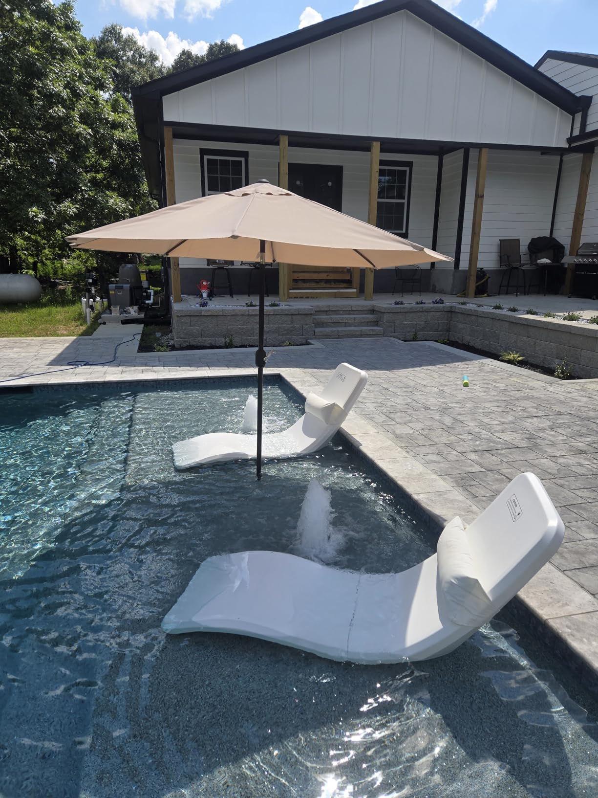 Coast Modern in Pool Lounge Chair - Waterproof & Weighted Chaise Lounger - Outdoor Pool Furniture for Patio or in Baja Shelf customer photo 2