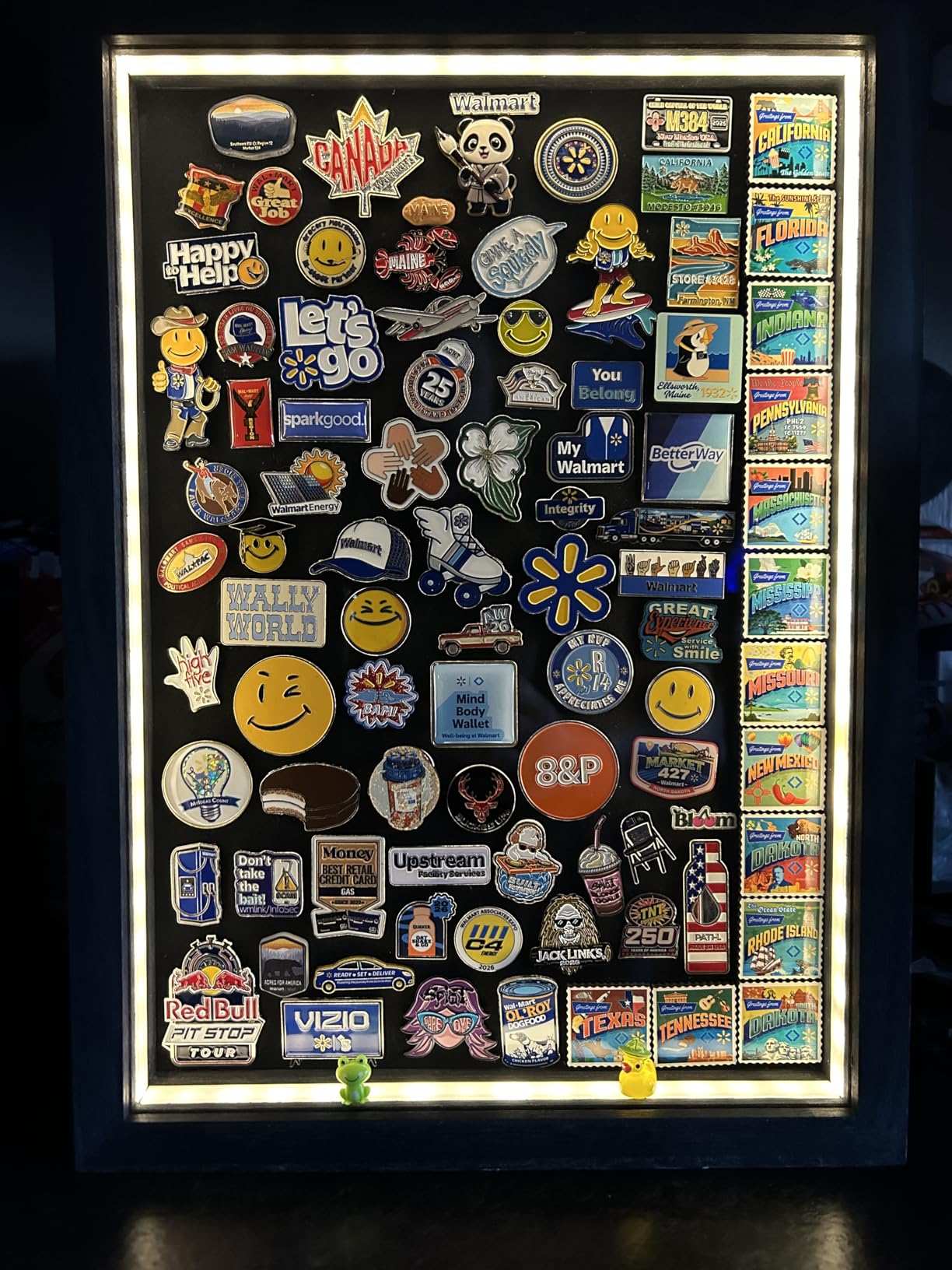 Light Up Pin Display Case - 16x12 Black Enamel Pin Display Board with Light customer photo 1