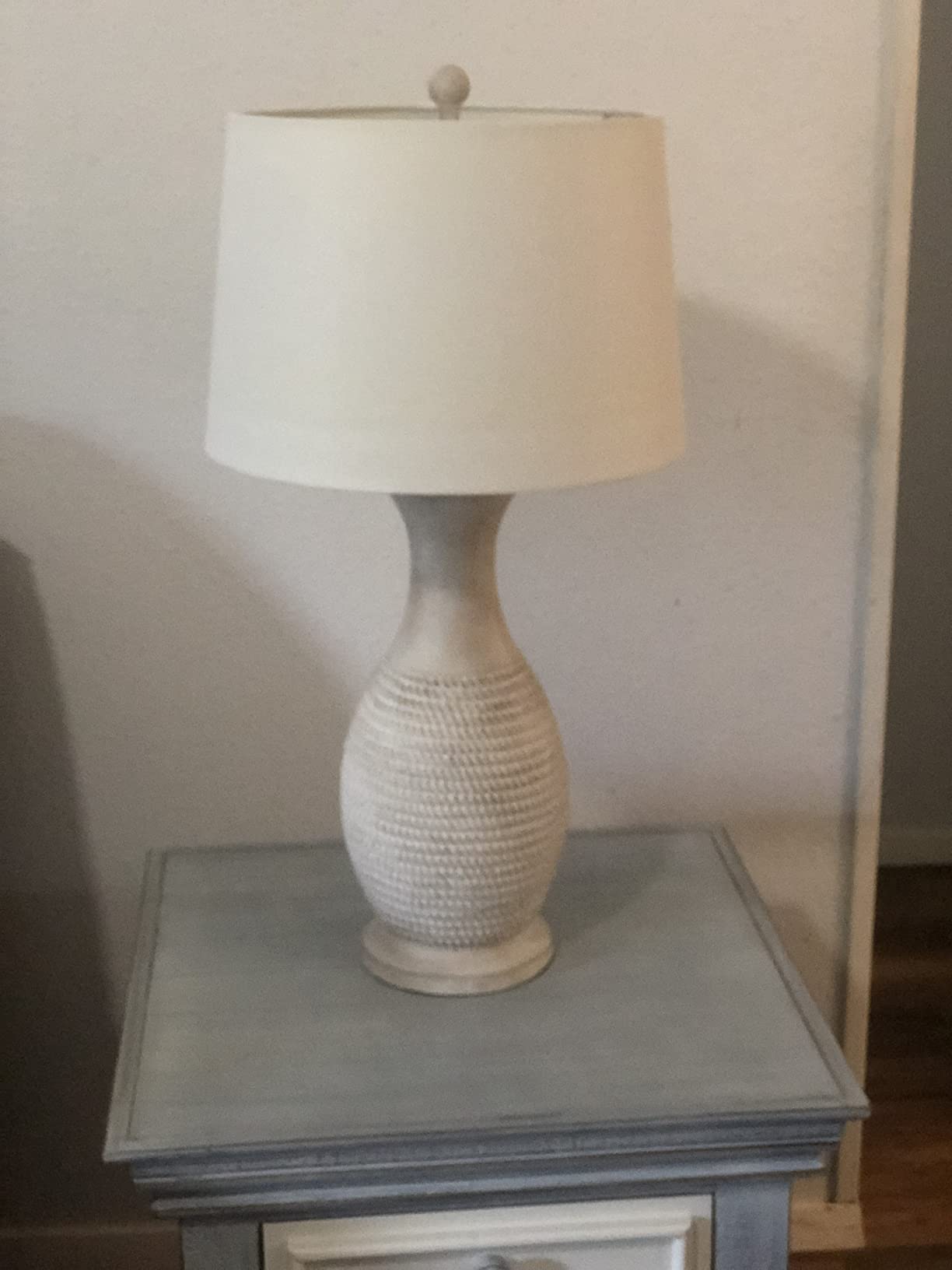 SAFAVIEH Lighting Collection Bentlee Bone & White 30-inch Table Lamp Set of 2 (LED Bulbs Included) customer photo 1
