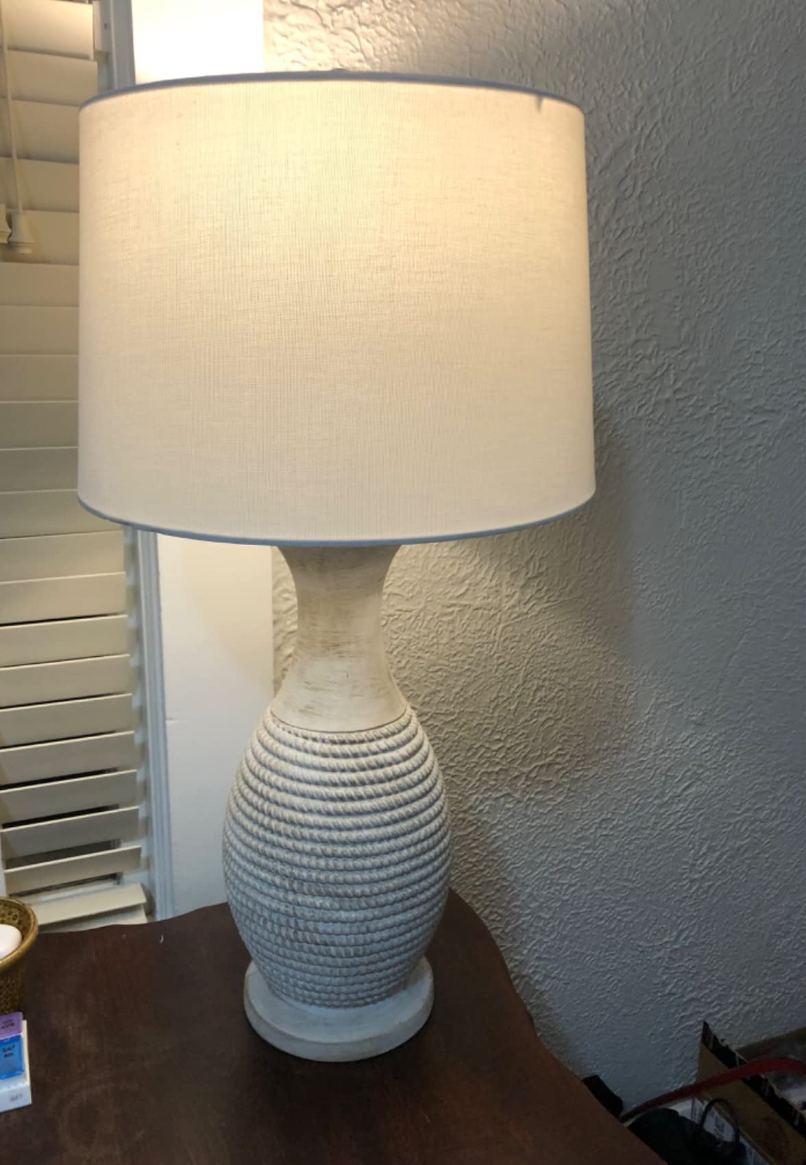 SAFAVIEH Lighting Collection Bentlee Bone & White 30-inch Table Lamp Set of 2 (LED Bulbs Included) customer photo 2