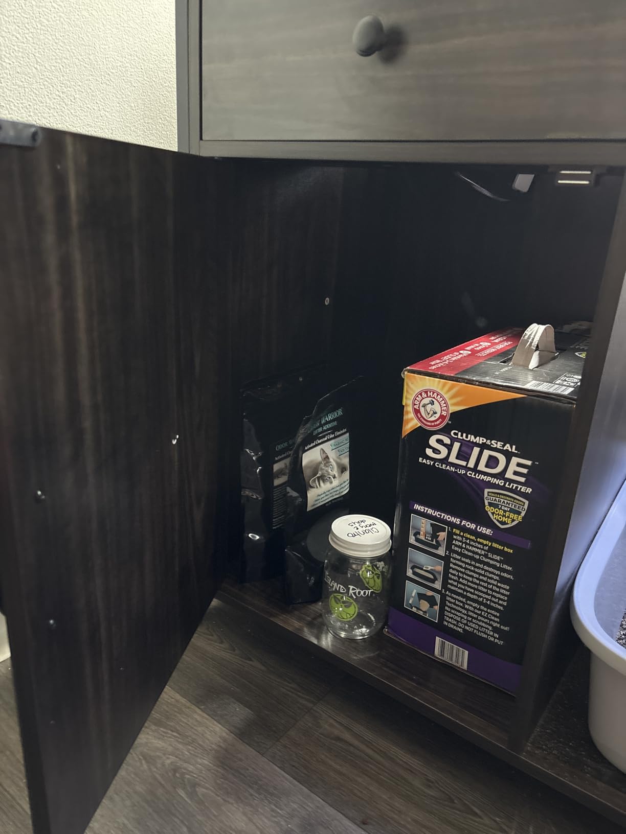 4ever2buy 55-75 Gallon Fish Tank Stand with Power Outlets, LED Light, Heavy Duty Aquarium Stand with Cabinet for Fish Tank Accessories Storage, for Turtle Tank, Reptile Terrarium, 1100LBS, Rustic Brown customer photo 1