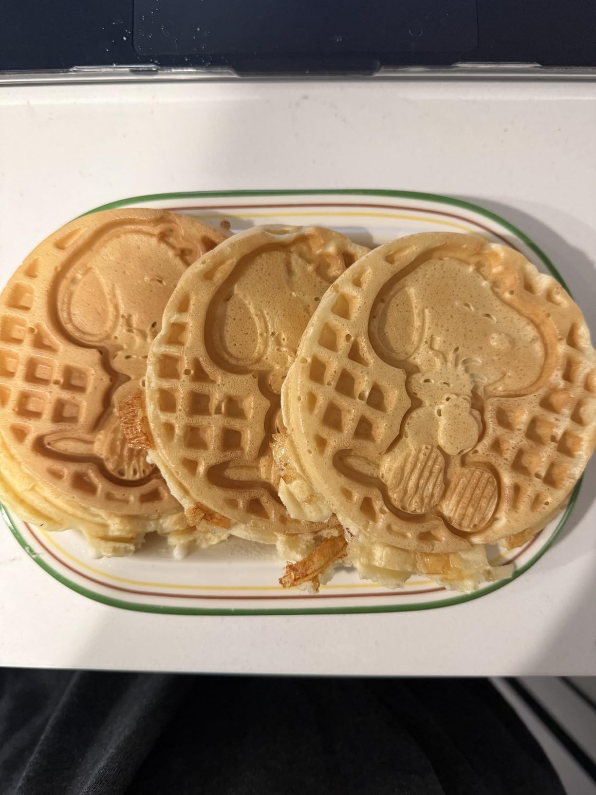 Peanuts x Dash Snoopy Mini Waffle Maker, Ceramic Nonstick Surface, White | Small Waffle Iron for Kids & Fans, Chaffle Maker, Mini Waffles for Dorms, Families & Gifts customer photo 1
